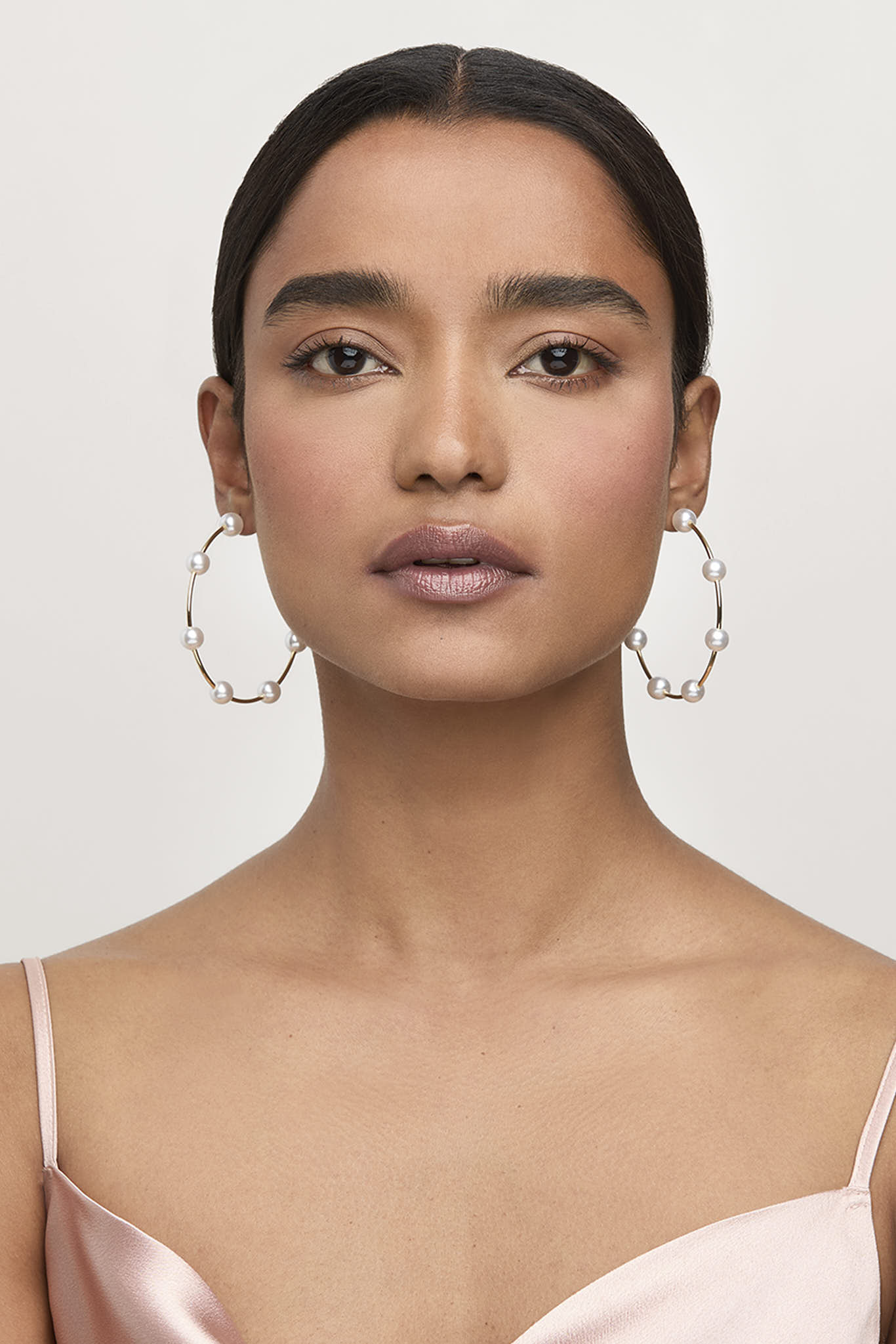 Gold Pearl Hoop Earrings for Women | Hilton Head