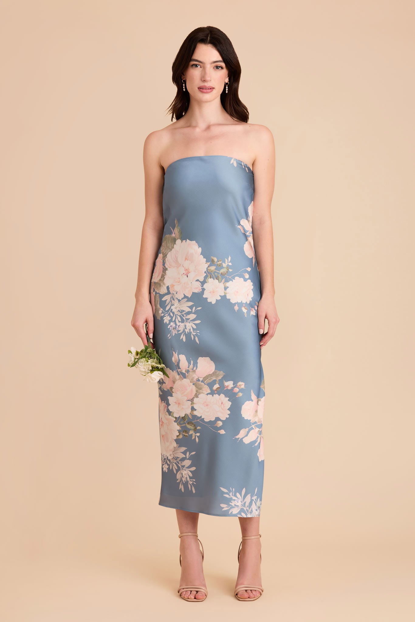 Matte Satin Cowl Back Dress with Removable Straps | Isla