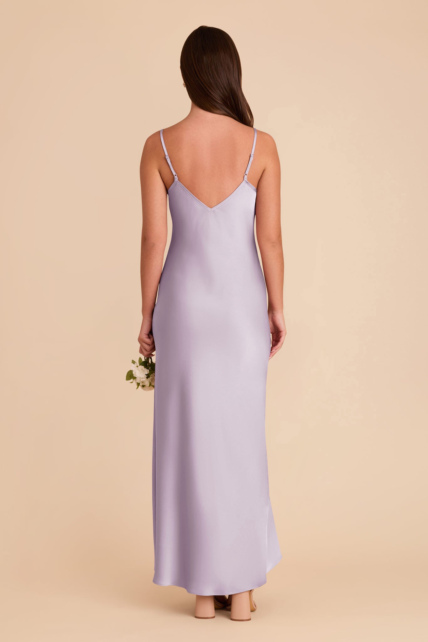 V-Neck Satin Slip Dress with A-Line Skirt | Alice Matte