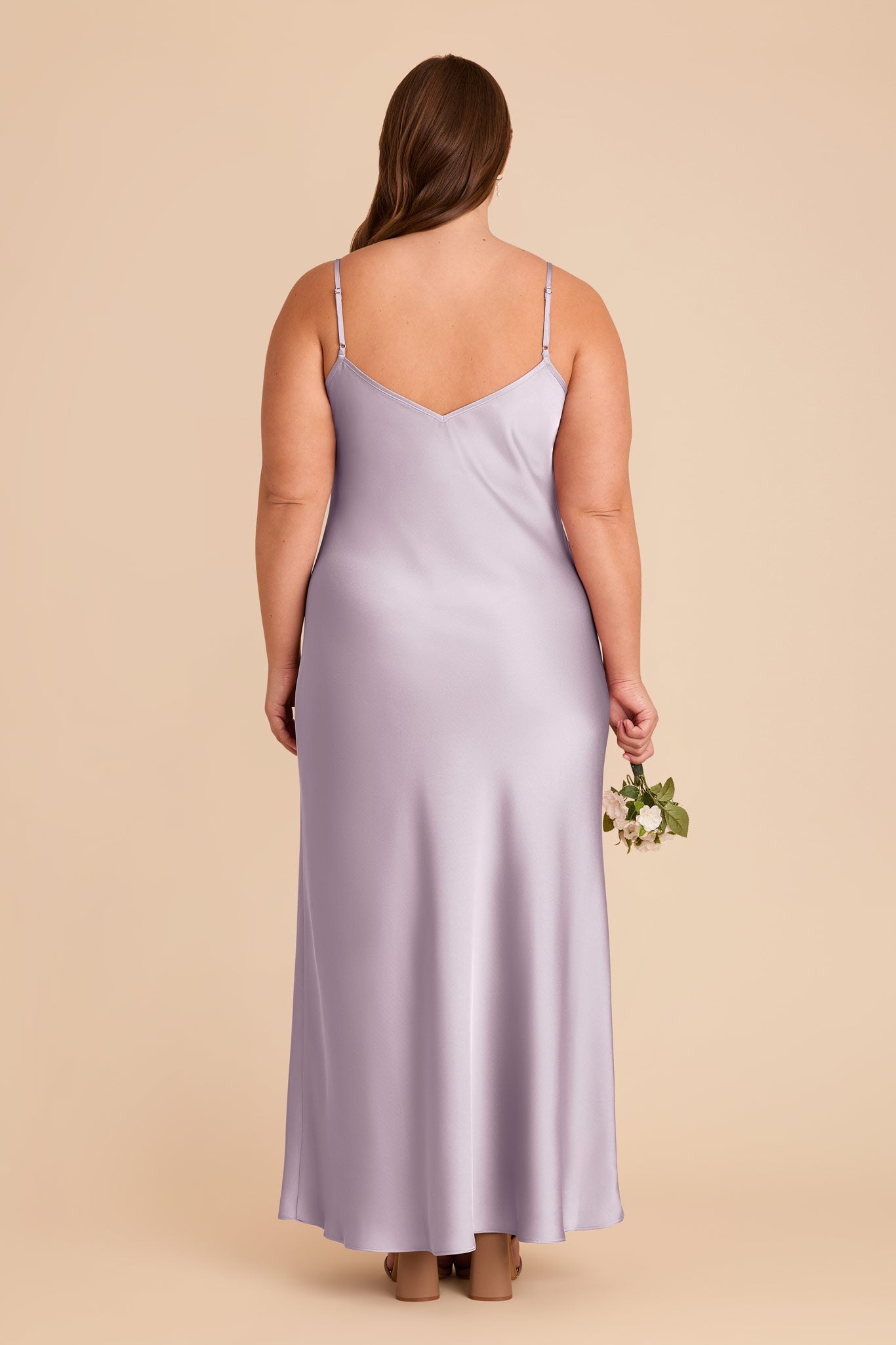 V-Neck Satin Slip Dress with A-Line Skirt | Alice Matte