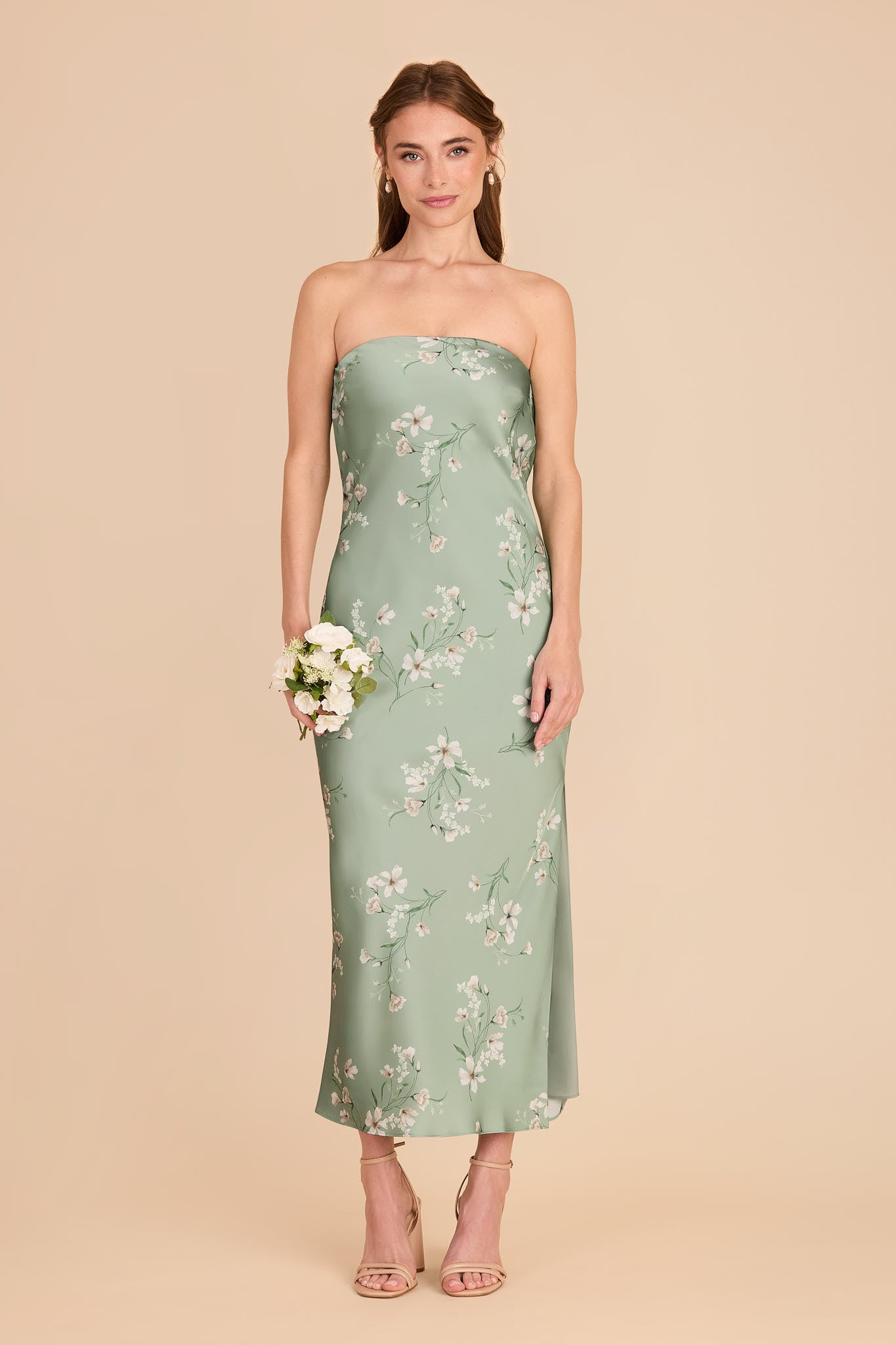 Matte Satin Cowl Back Dress with Removable Straps | Sage Le Fleur