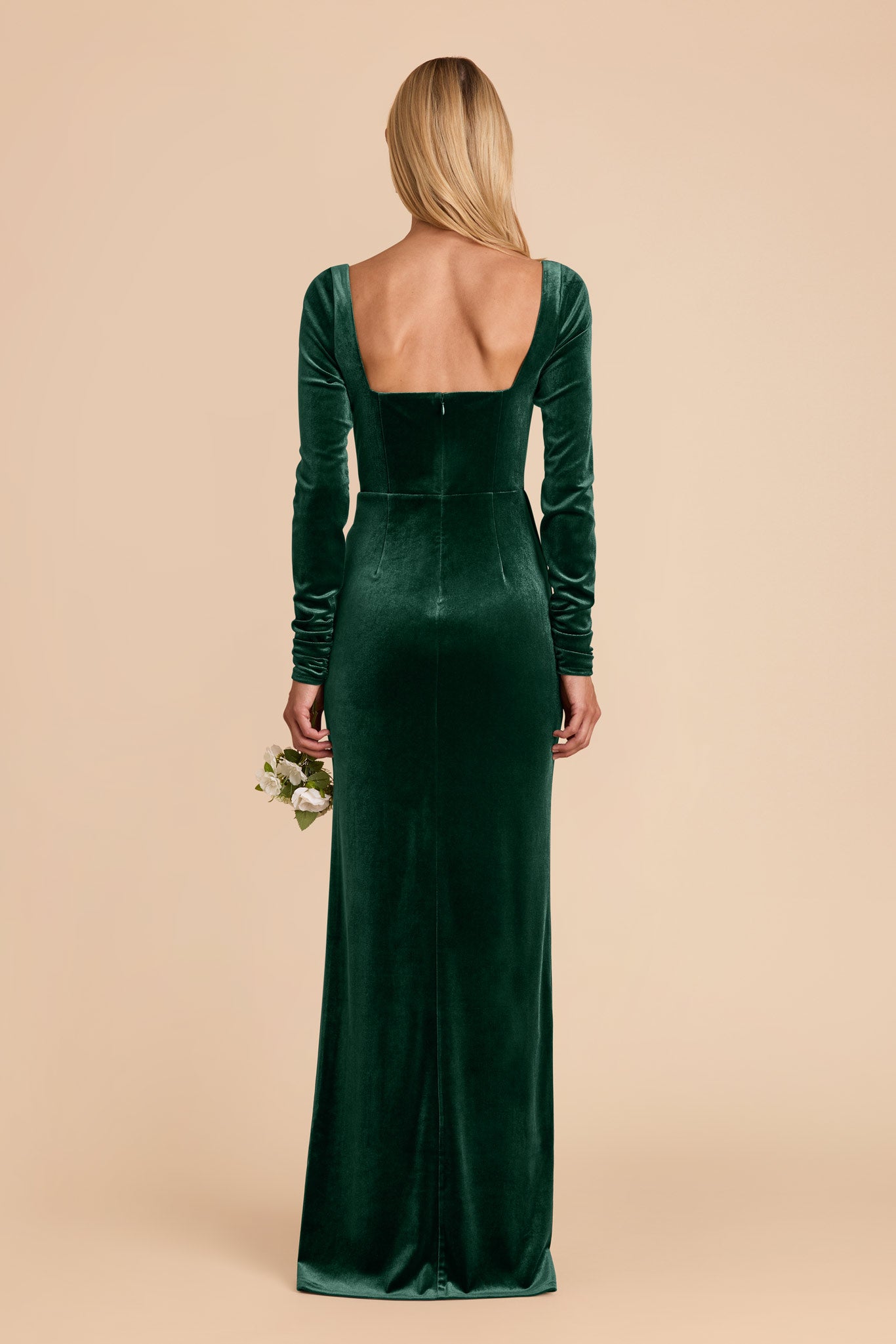 Emerald Green Velvet Long Sleeve Dress | Ivy Velvet
