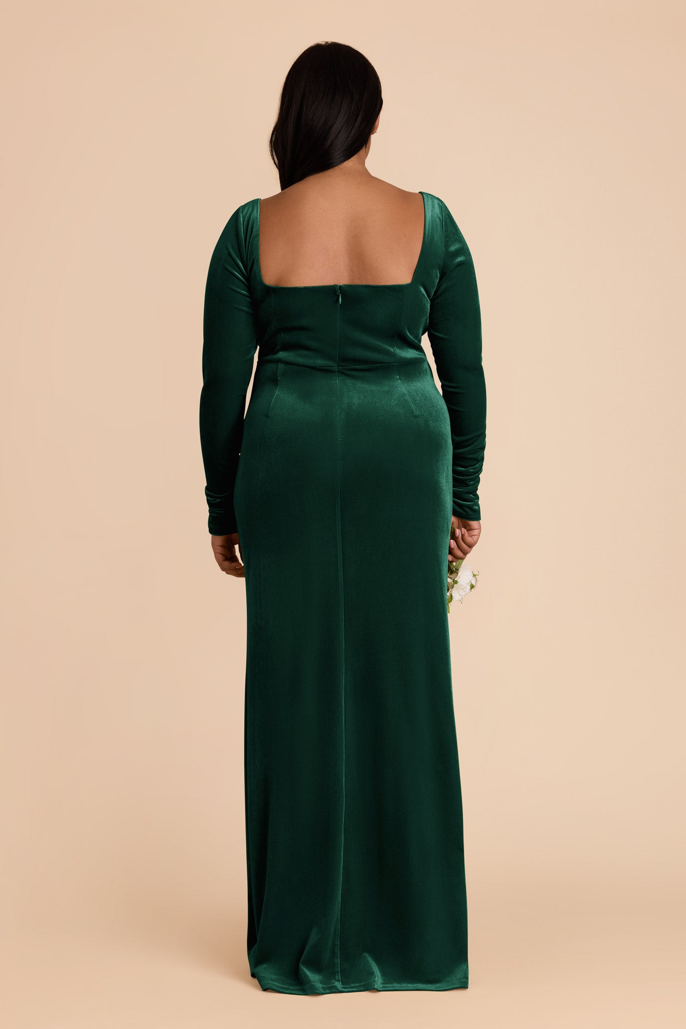Emerald Green Velvet Long Sleeve Dress | Ivy Velvet