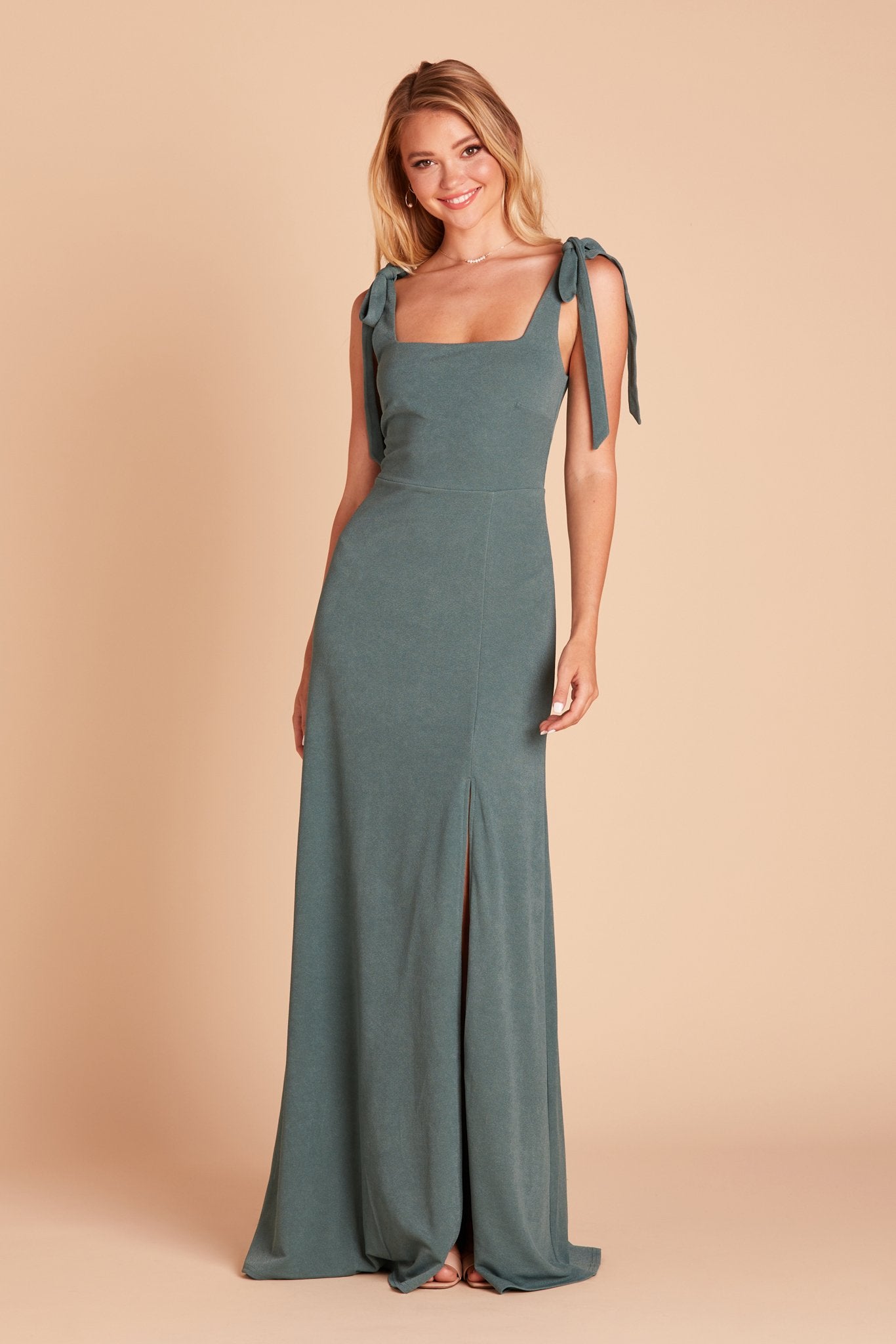Convertible Bow Dress in Sea Glass | Alex