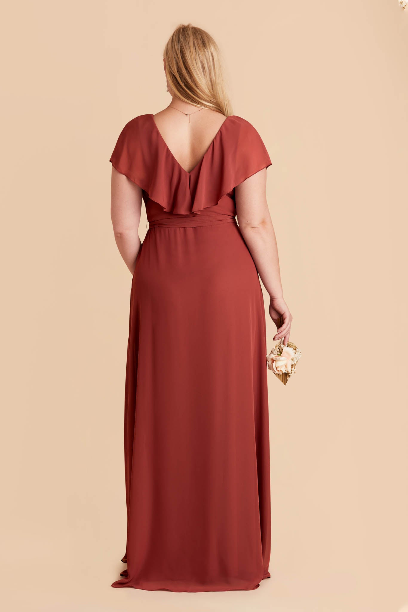 Chiffon Bridesmaid Dress with Flowy Sleeves | Jackson Spice