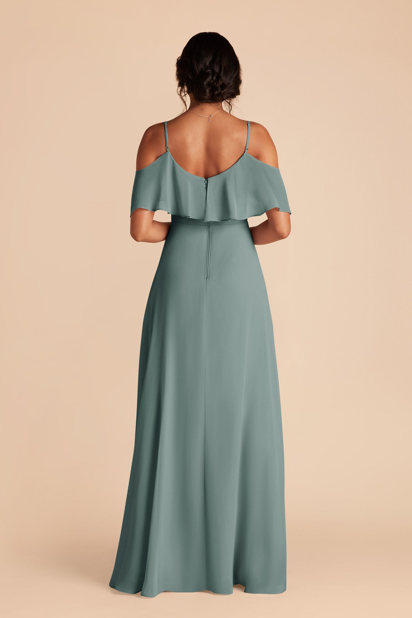 Convertible Bridesmaid Dress with Ruffles - Jane | Sea Glass