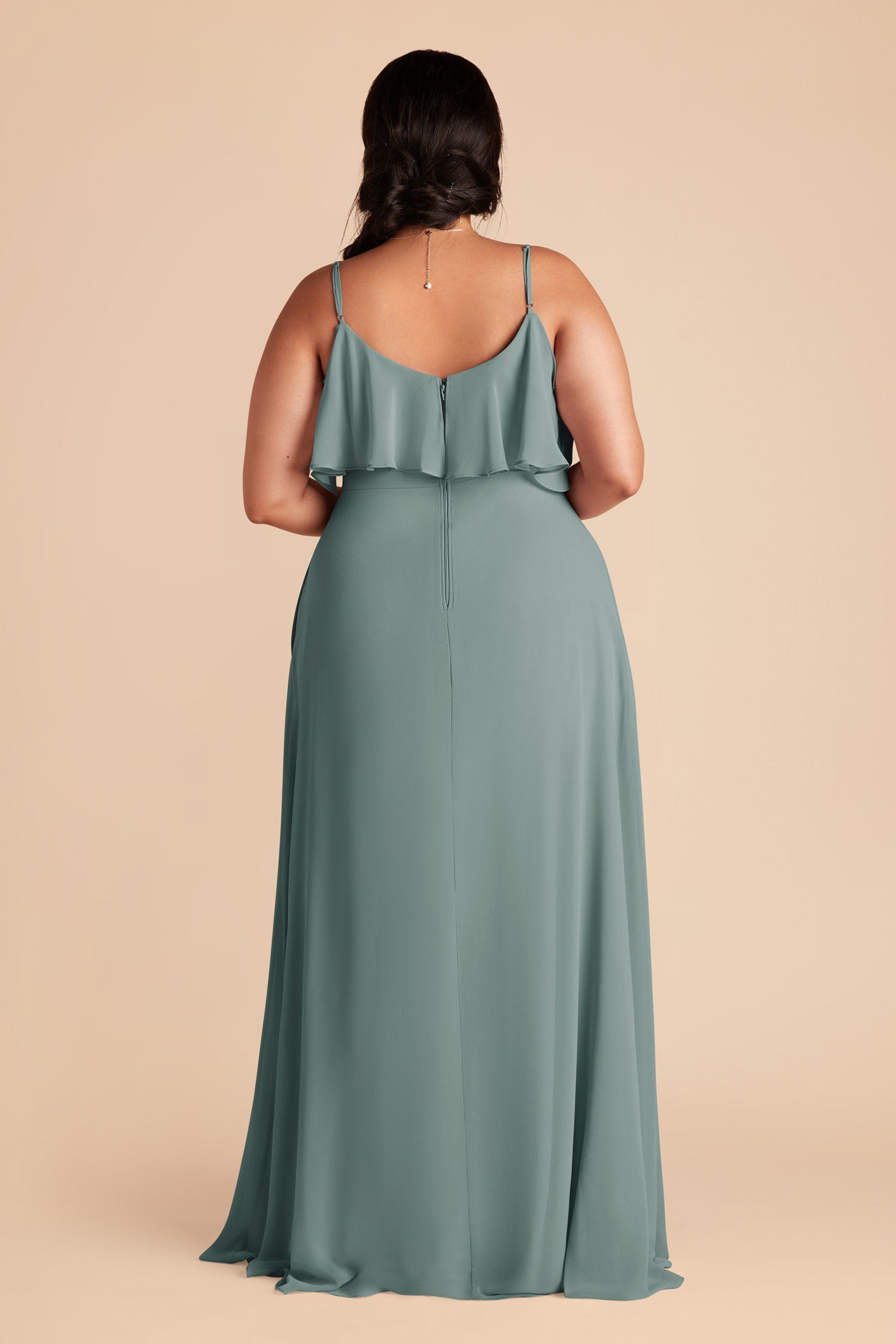 Convertible Bridesmaid Dress with Ruffles - Jane | Sea Glass