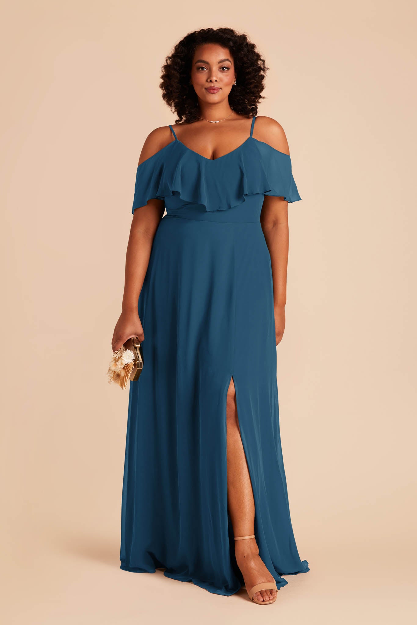 Convertible Bridesmaid Dress with Slit | Jane Dark Teal