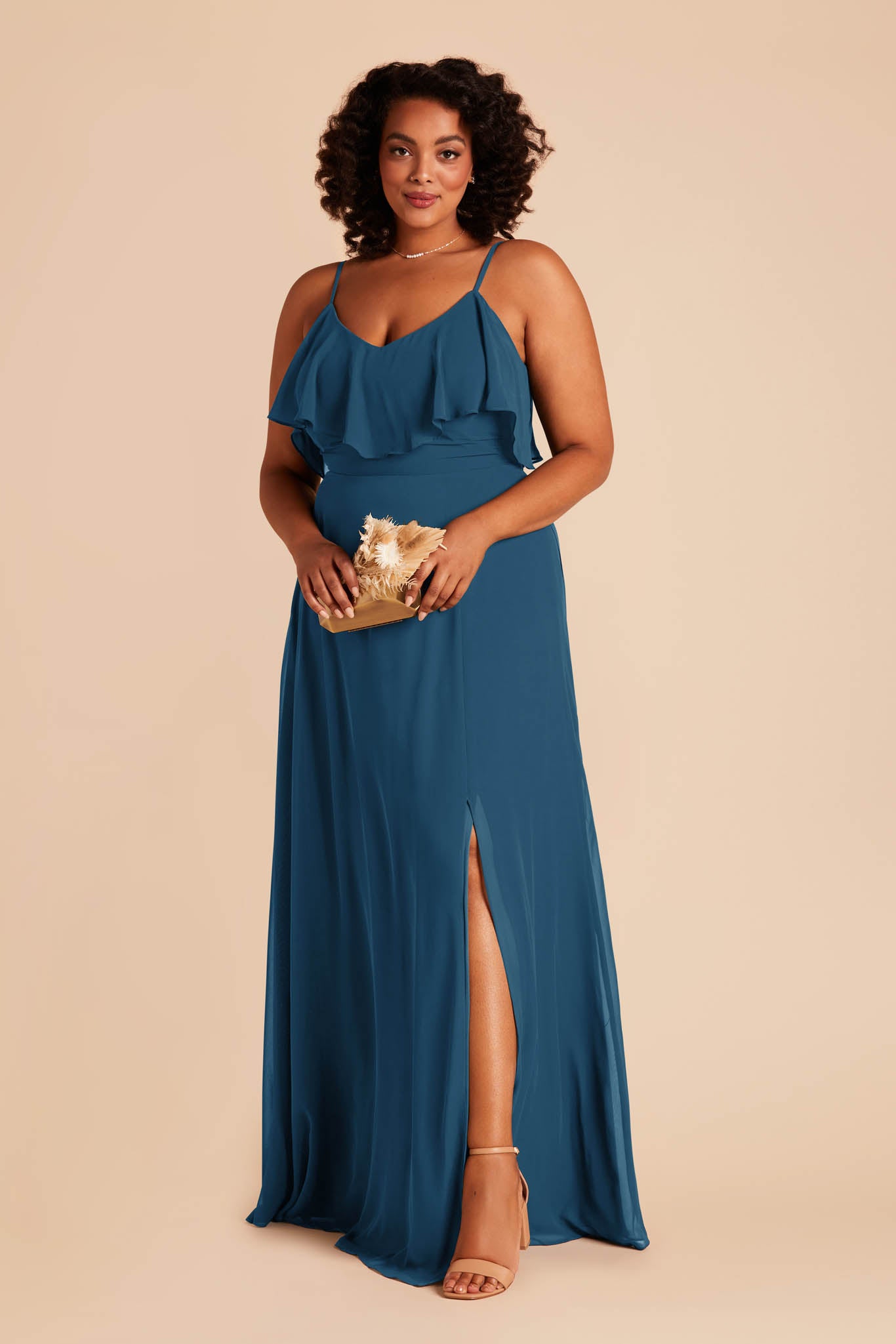 Convertible Bridesmaid Dress with Slit | Jane Dark Teal