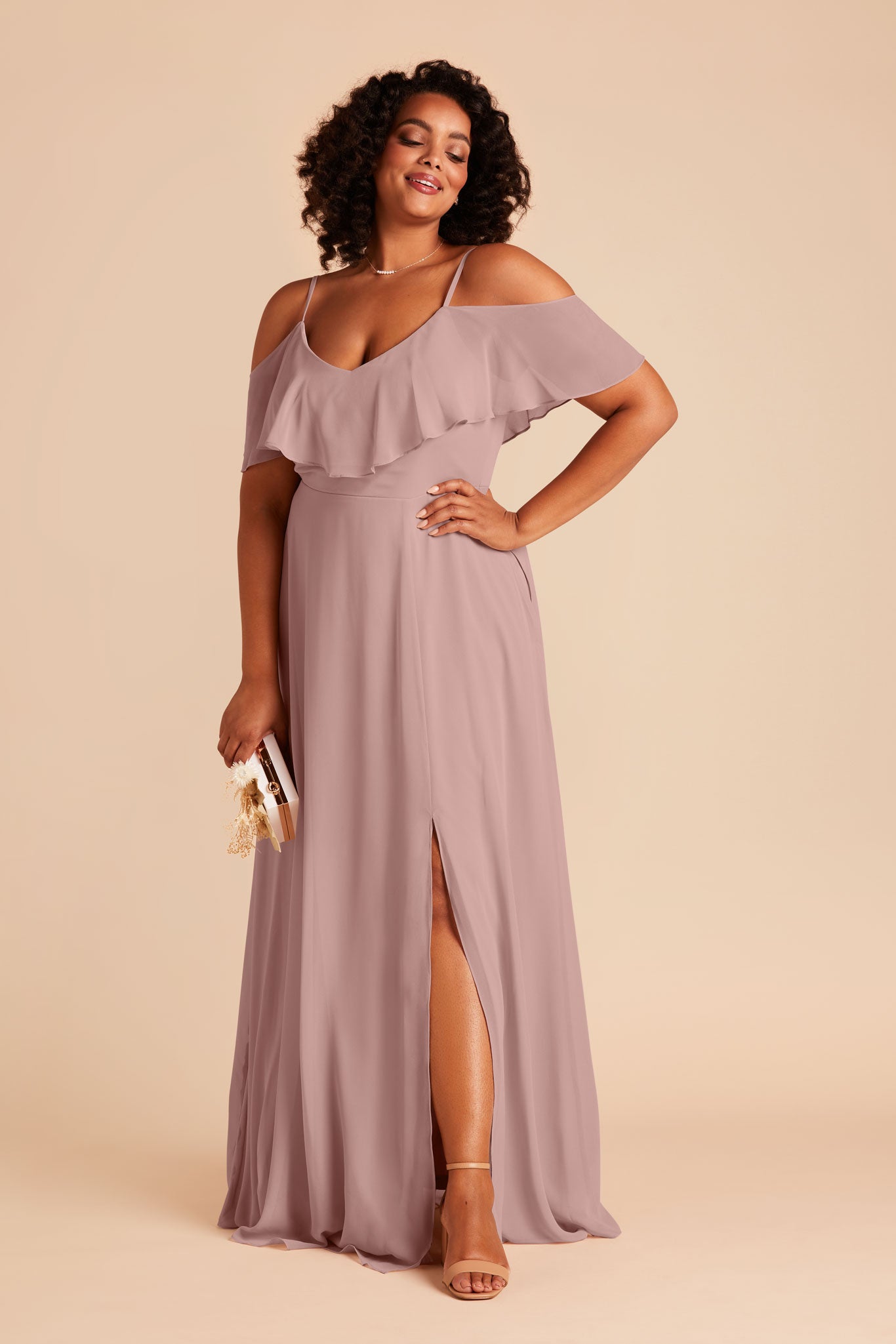 Convertible Bridesmaid Dress with Slit | English Rose
