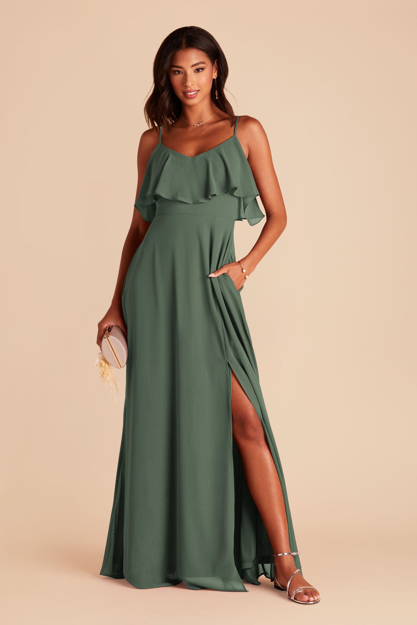 Convertible Bridesmaid Dress with Slit - Jane | 3-Way Wear