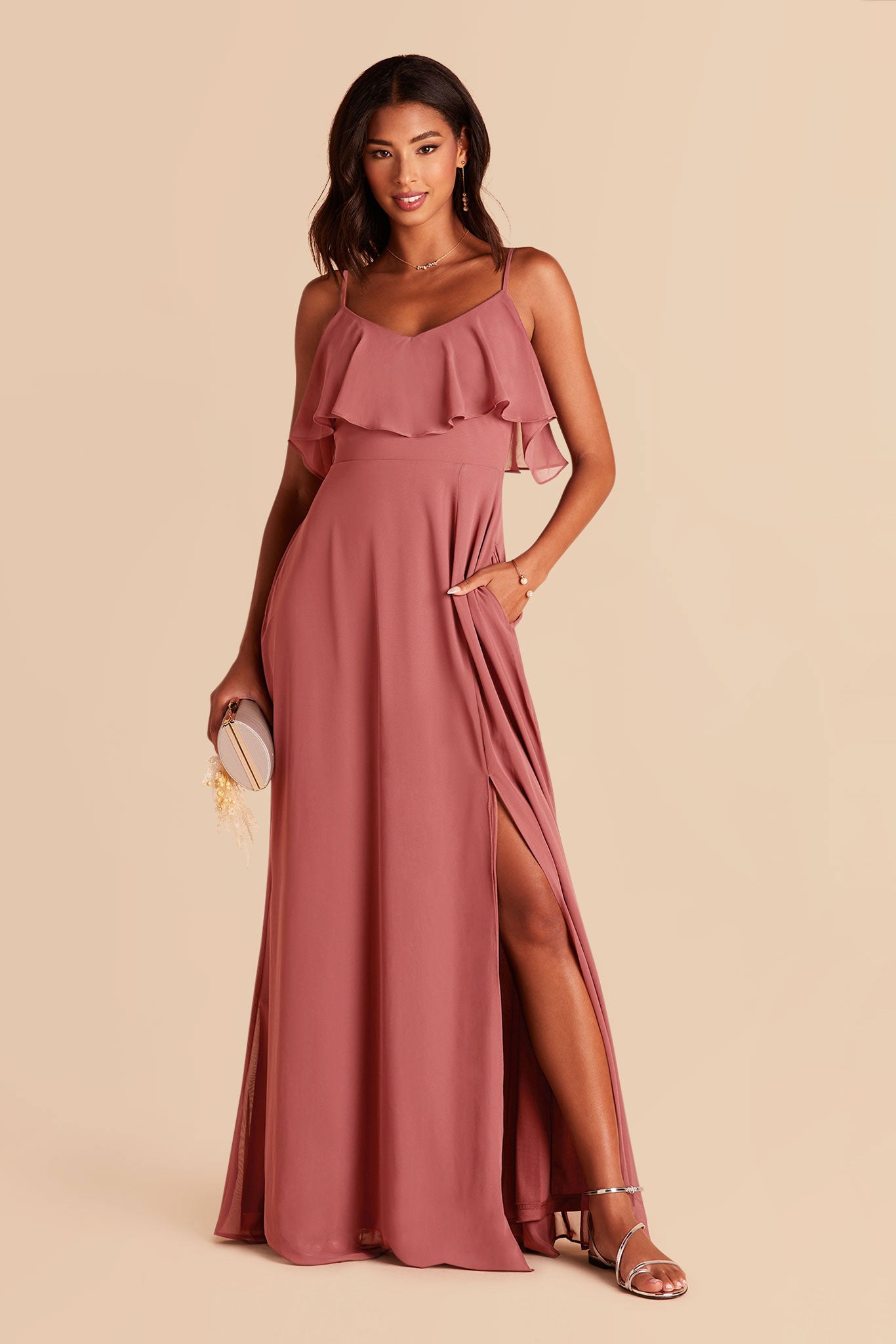 Convertible Bridesmaid Dress with Slit - Jane Mulberry