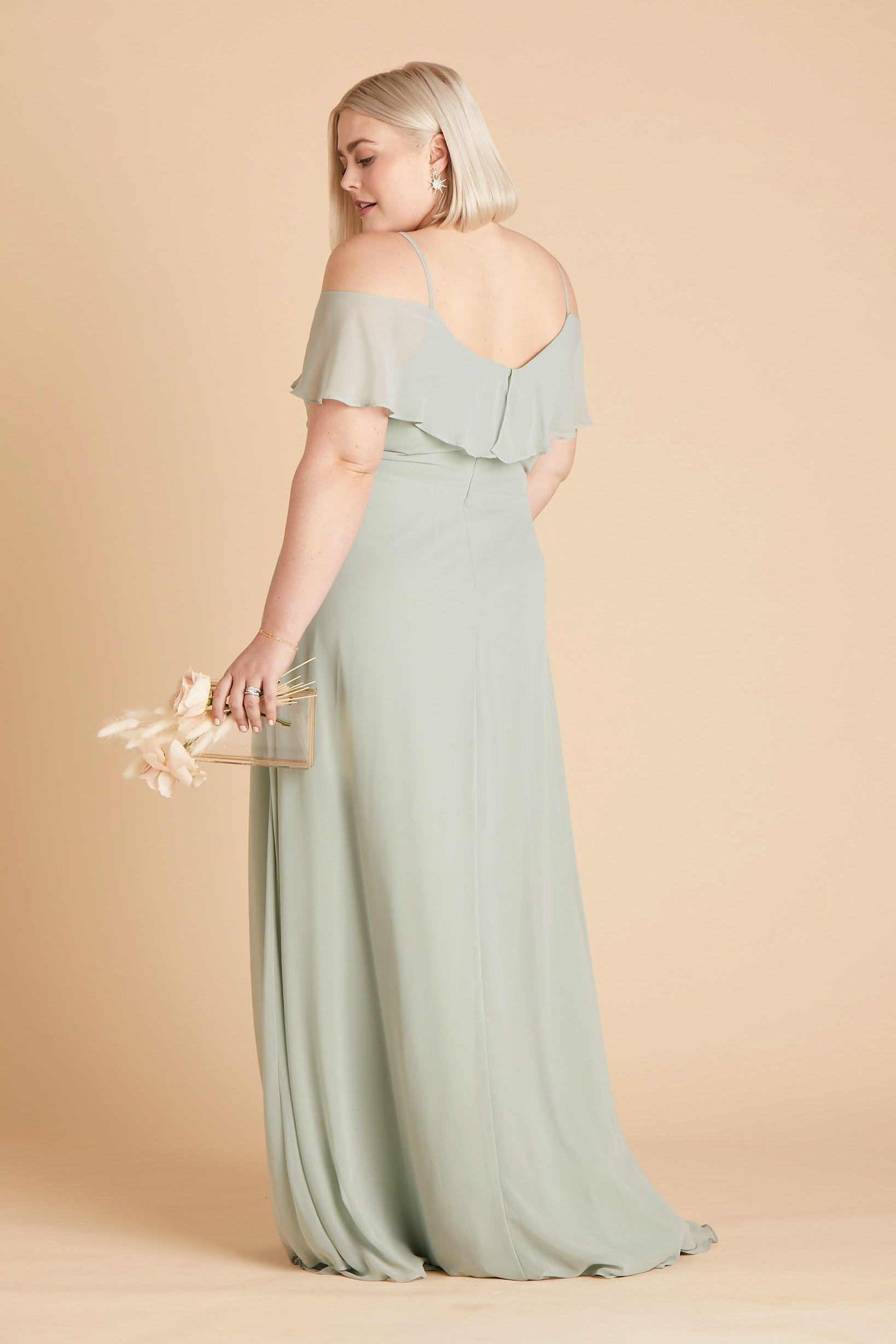 Convertible Bridesmaid Dress with Slit - Sage | Jane
