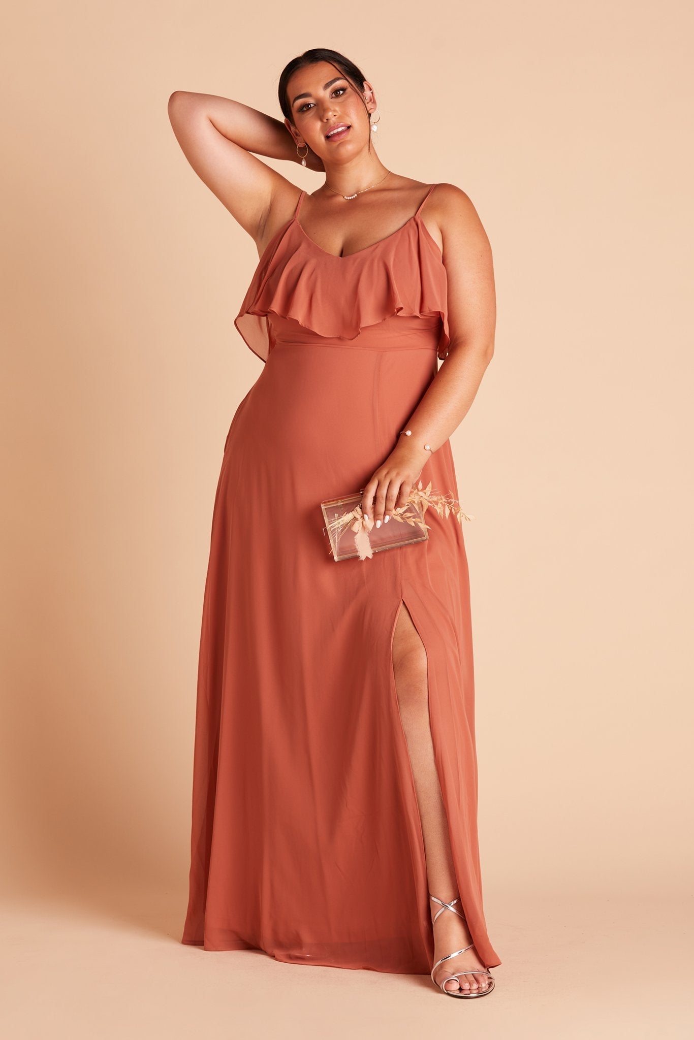 Convertible Bridesmaid Dress with Slit - Jane | Terracotta