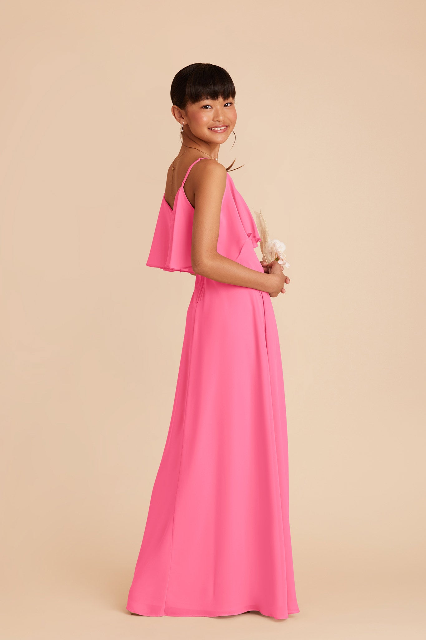 Convertible Junior Bridesmaid Dress for Tweens | Janie Bon Bon Pink