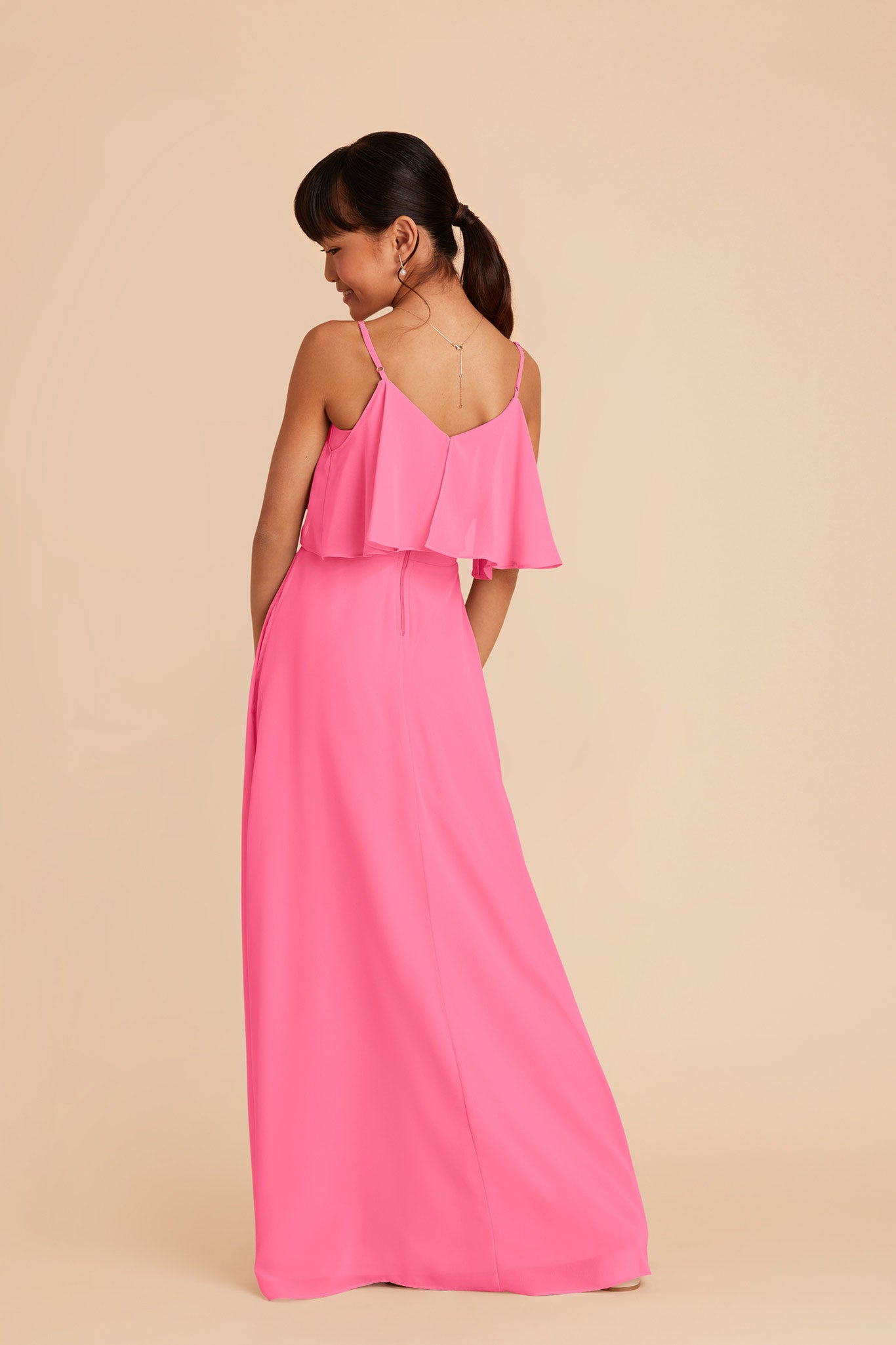 Convertible Junior Bridesmaid Dress for Tweens | Janie Bon Bon Pink