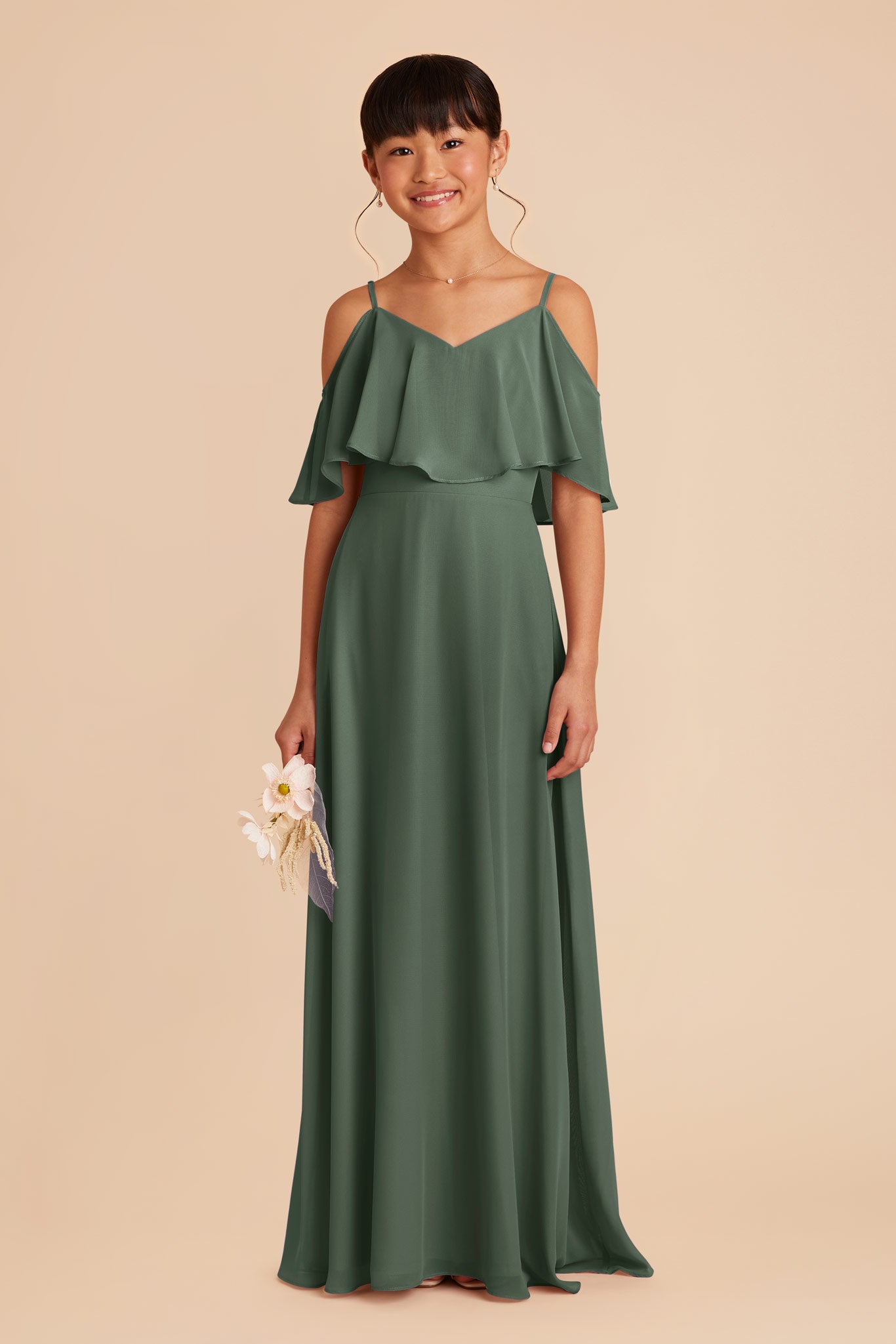 Convertible Junior Bridesmaid Dress for Tweens | Janie - Eucalyptus