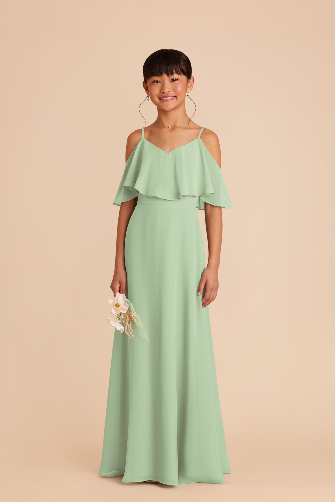 Convertible Junior Bridesmaid Dress for Tweens | Janie - Pistachio