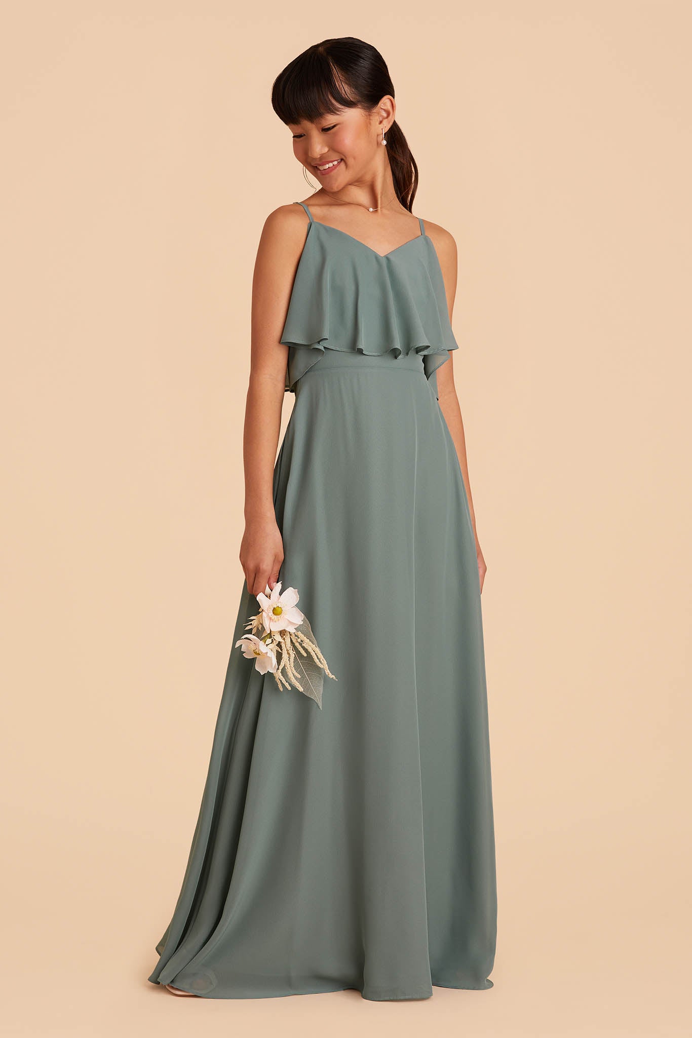 Convertible Junior Bridesmaid Dress for Tweens | Janie in Sea Glass