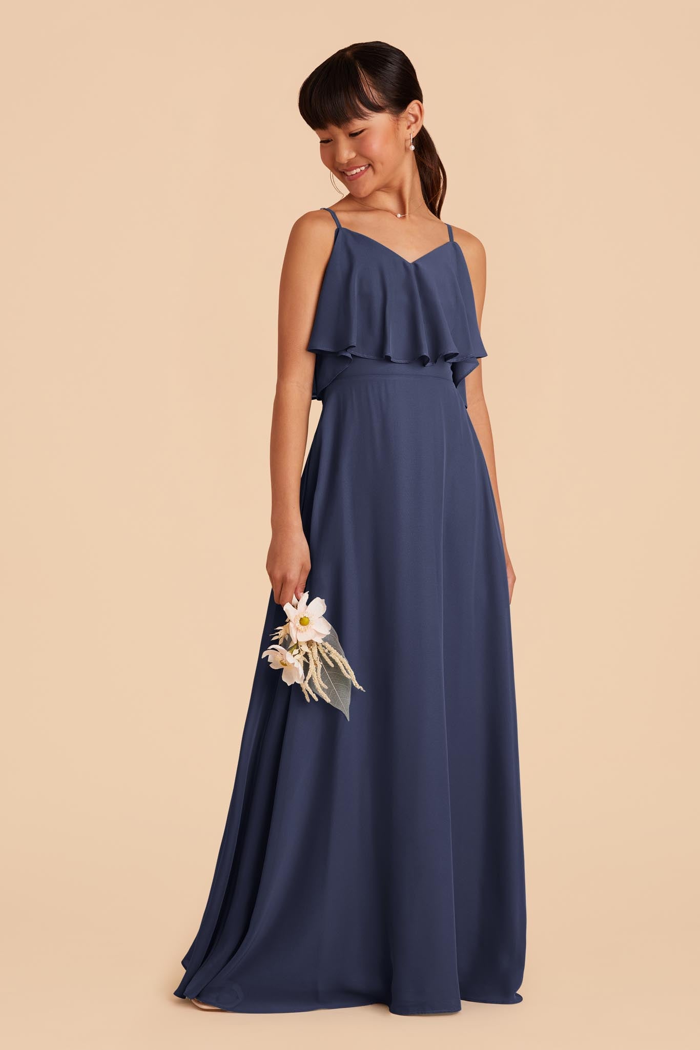 Convertible Junior Bridesmaid Dress - Slate Blue | Janie