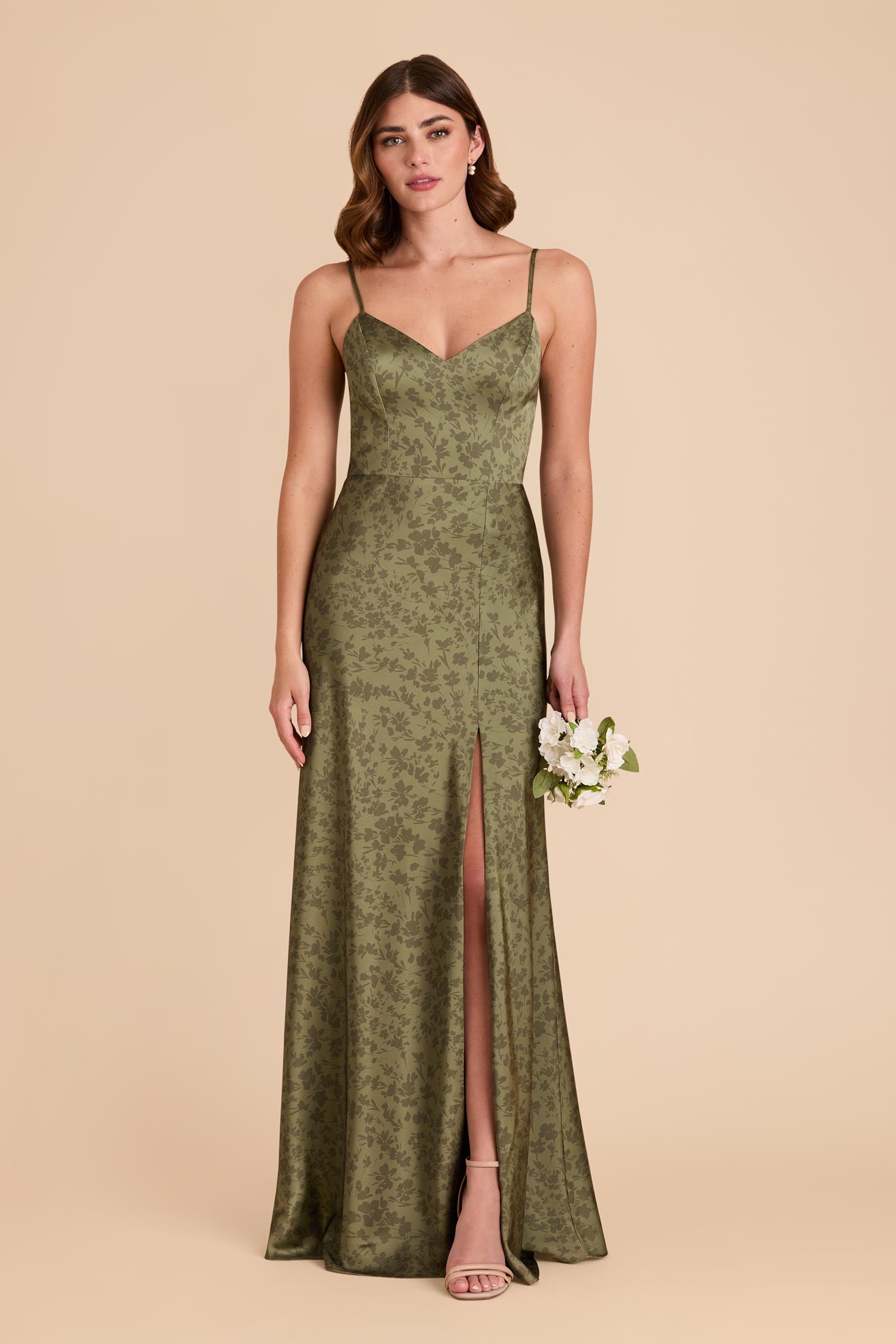 Matte Satin Dress with Floral Print | Jay Bright Martini