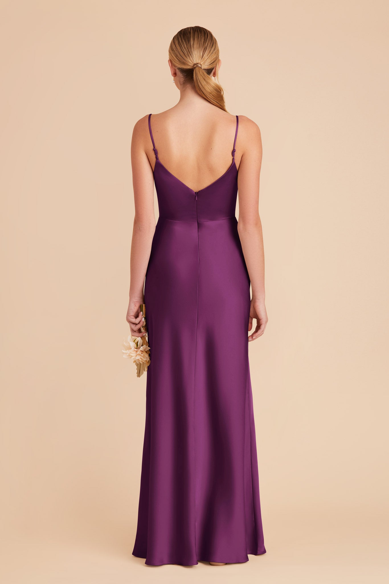 Satin Dress in Fig Color | Jay Matte
