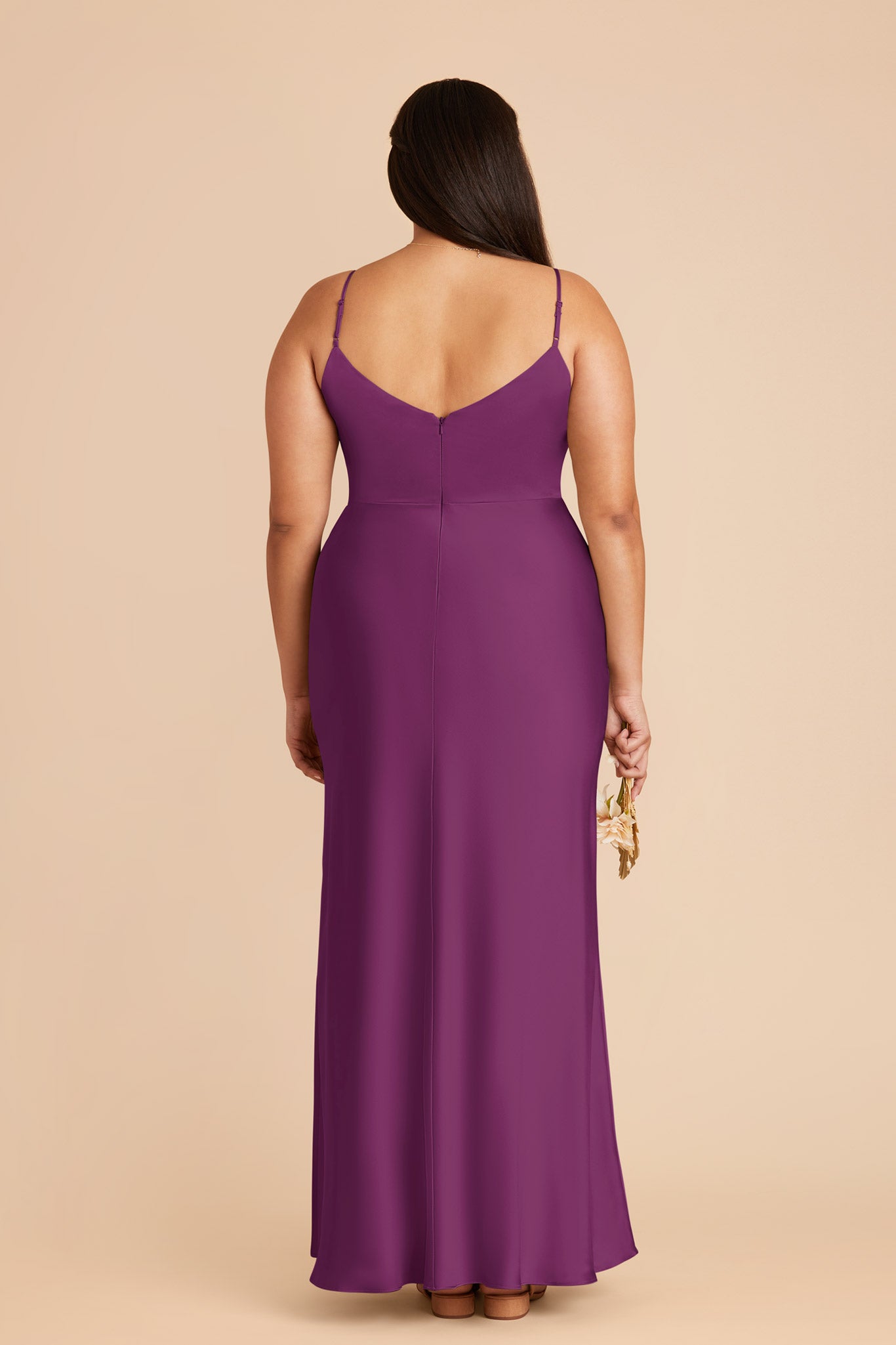 Satin Dress in Fig Color | Jay Matte