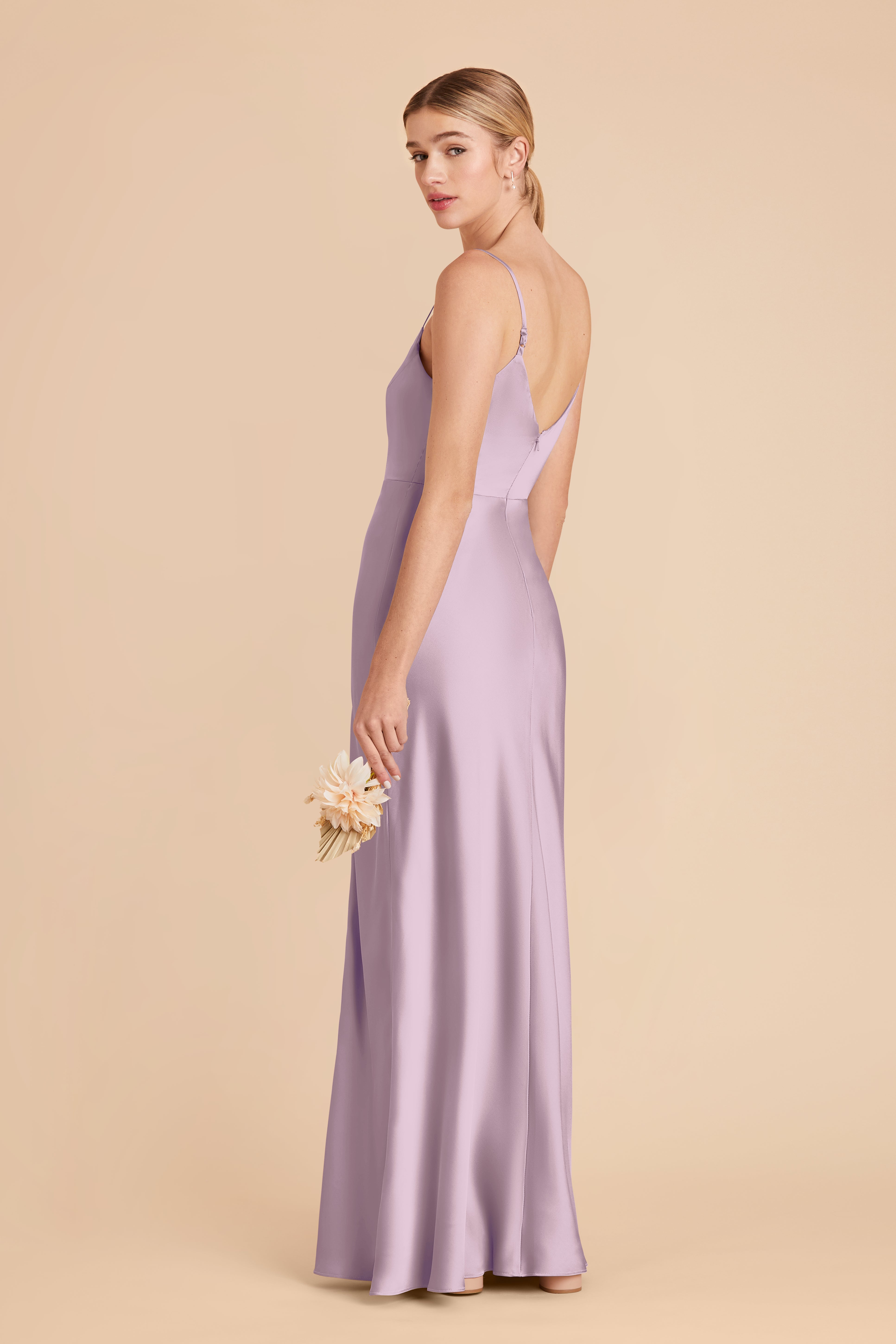 Matte Satin Dress in Lavender | Jay