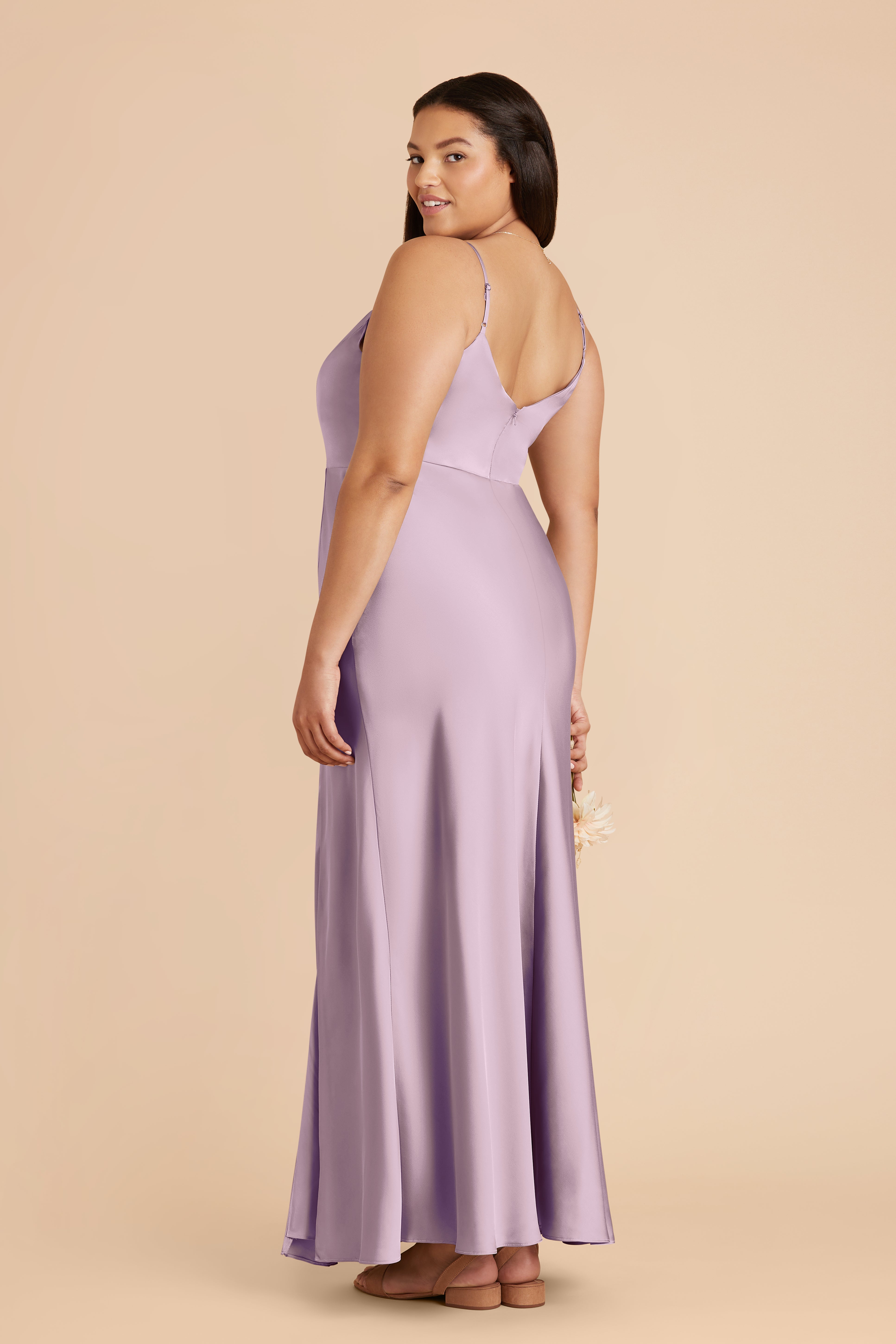Matte Satin Dress in Lavender | Jay