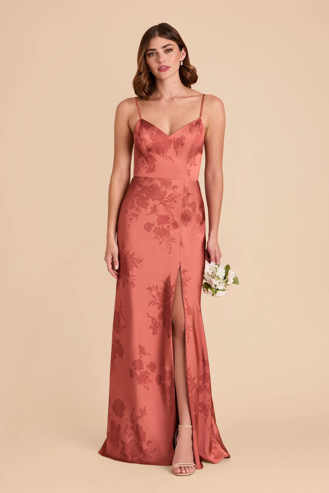 Satin Dress with Wild Rose Floral Print | Jay Matte