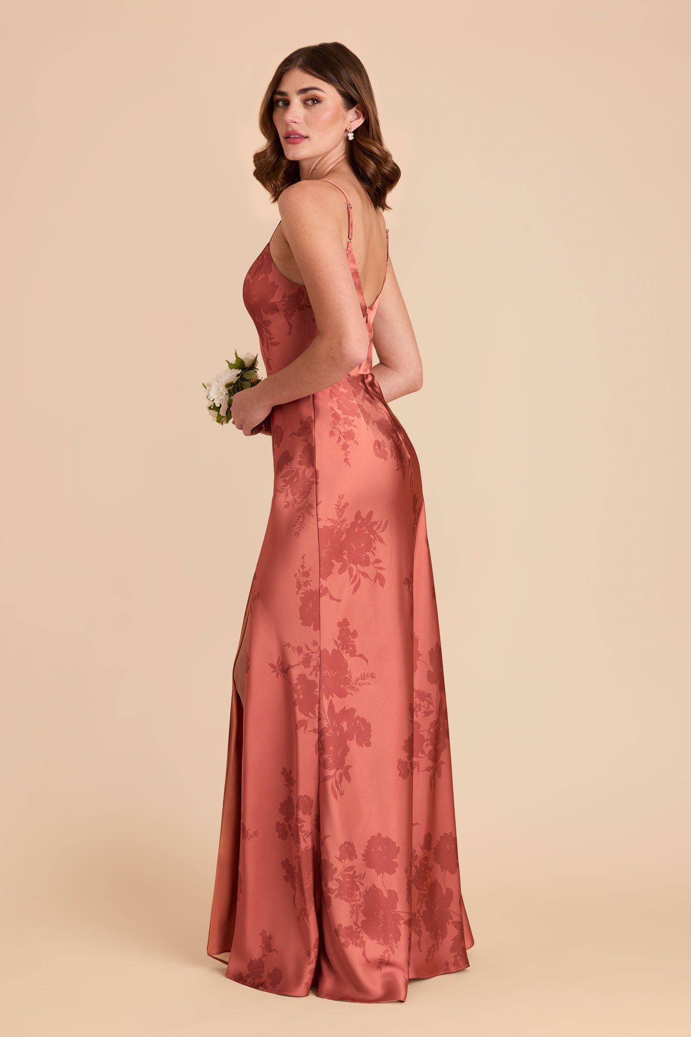 Satin Dress with Wild Rose Floral Print | Jay Matte