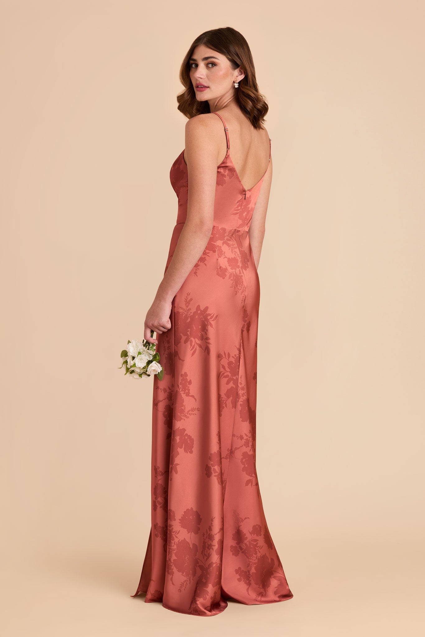 Satin Dress with Wild Rose Floral Print | Jay Matte