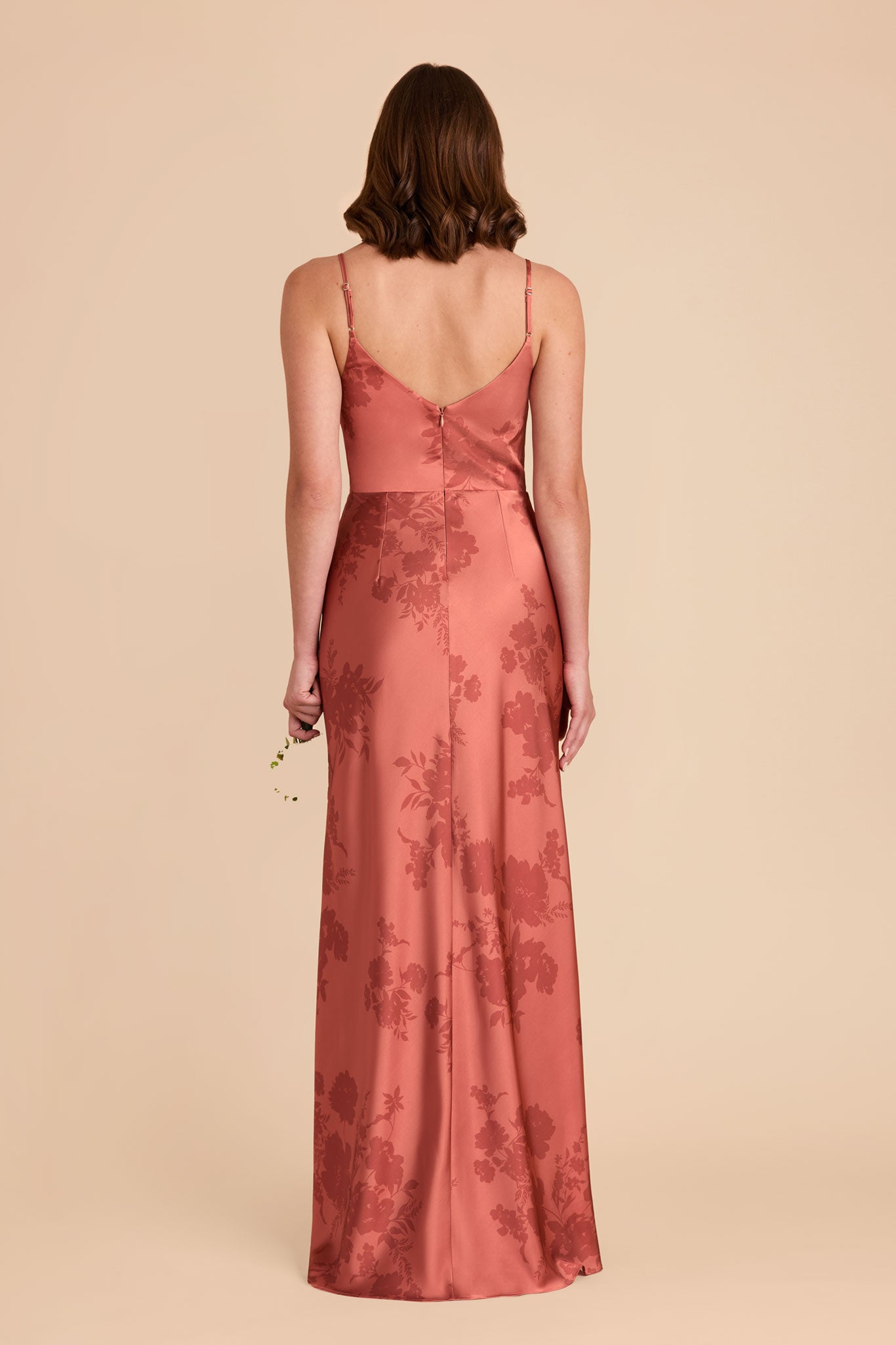 Satin Dress with Wild Rose Floral Print | Jay Matte