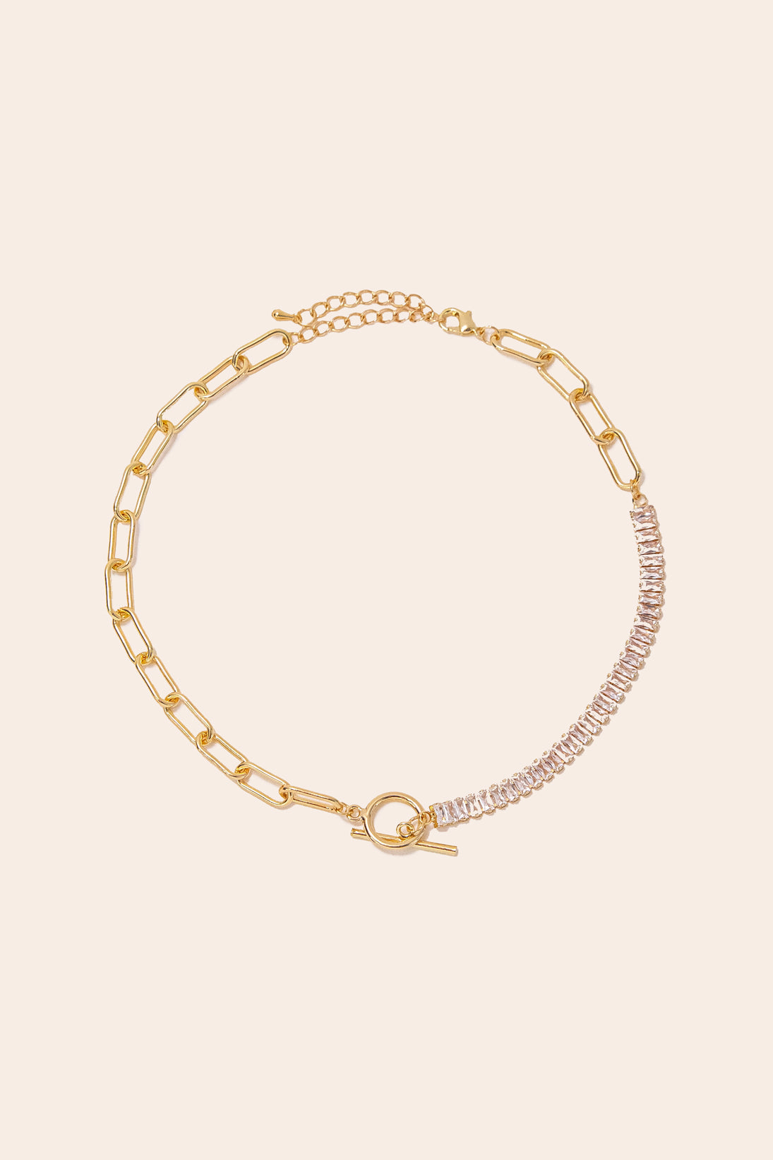 Gold Chain Necklace with Crystals for Women | Petit Moments