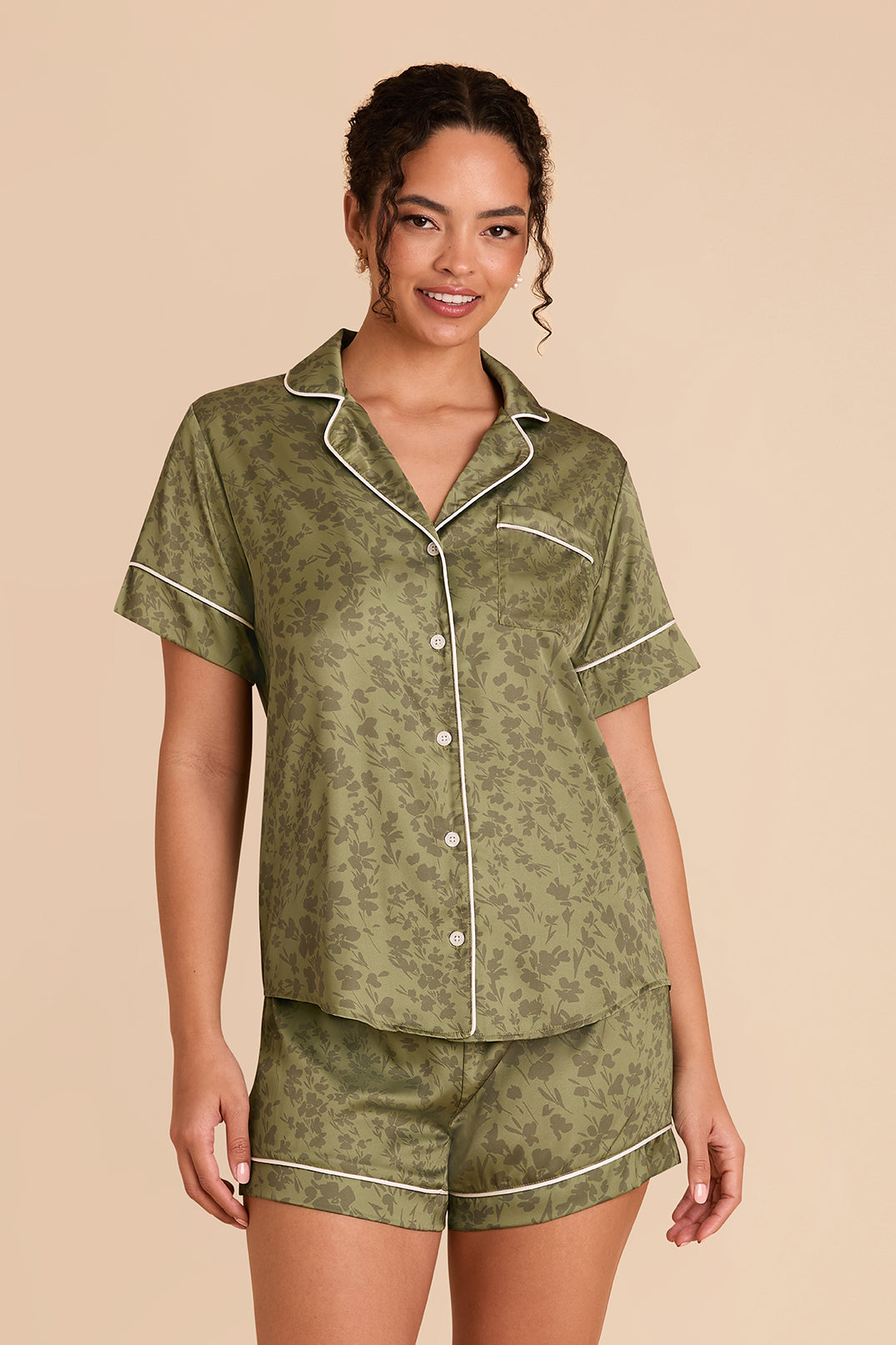 Floral Pajama Set for Women | Jonny Satin Martini Dream