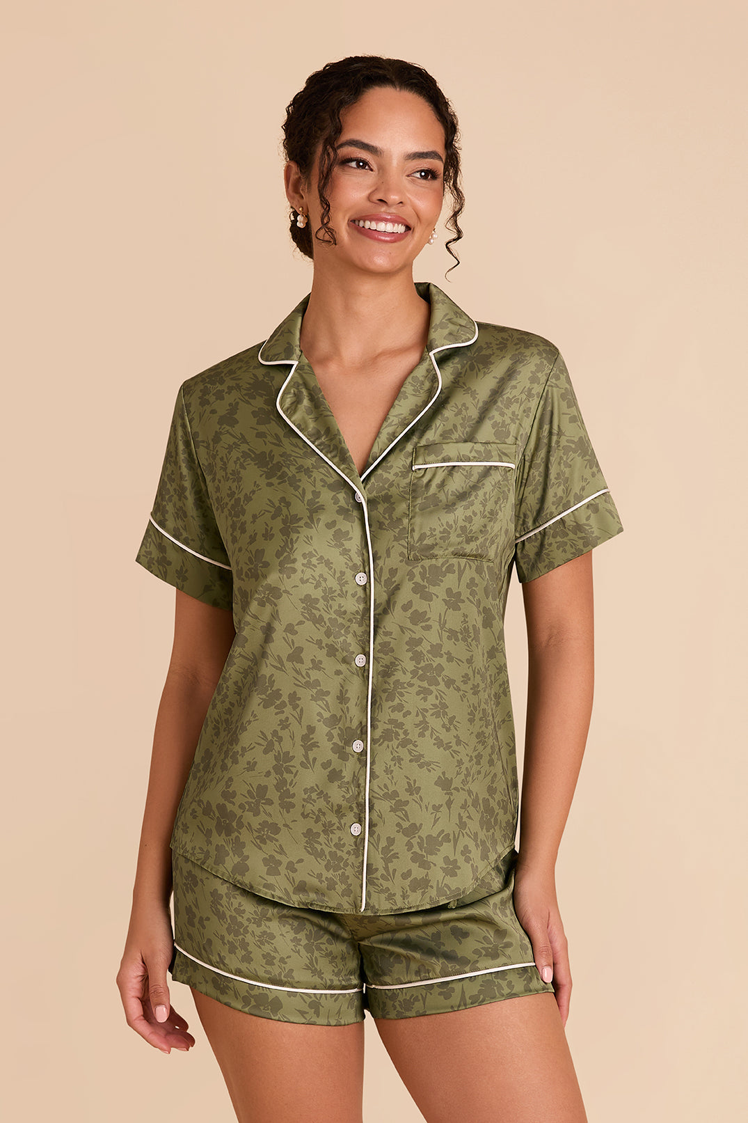 Floral Pajama Set for Women | Jonny Satin Martini Dream