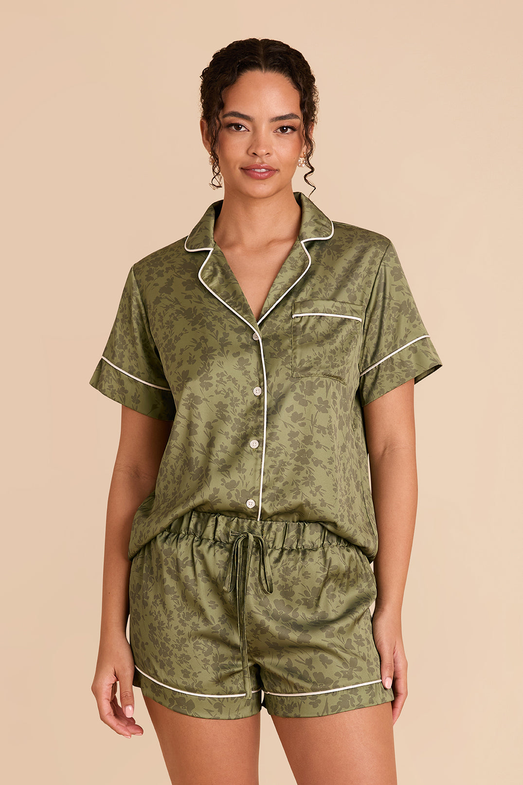 Floral Pajama Set for Women | Jonny Satin Martini Dream