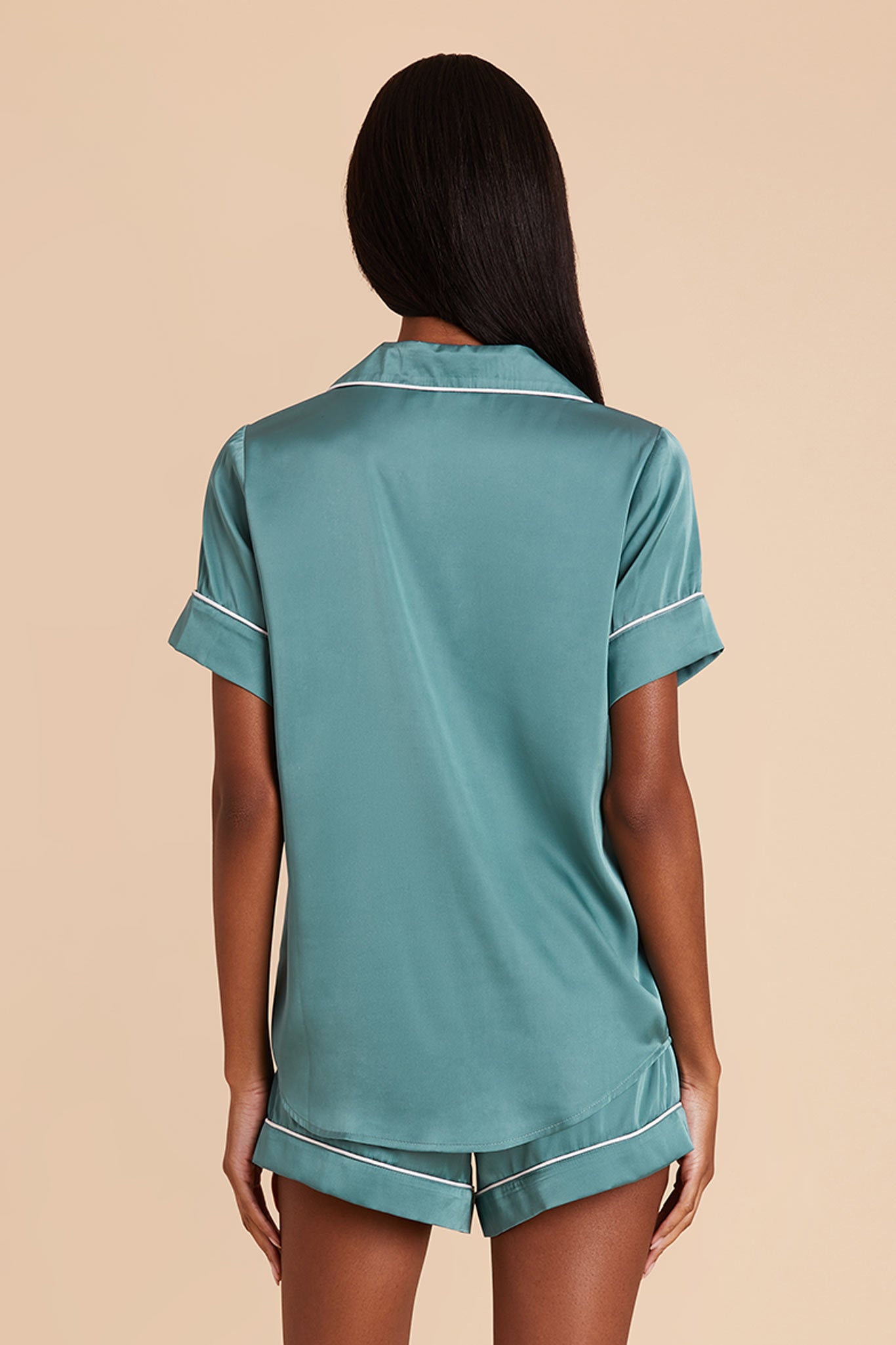 Satin Pajama Set for Women - Jonny | Sea Glass