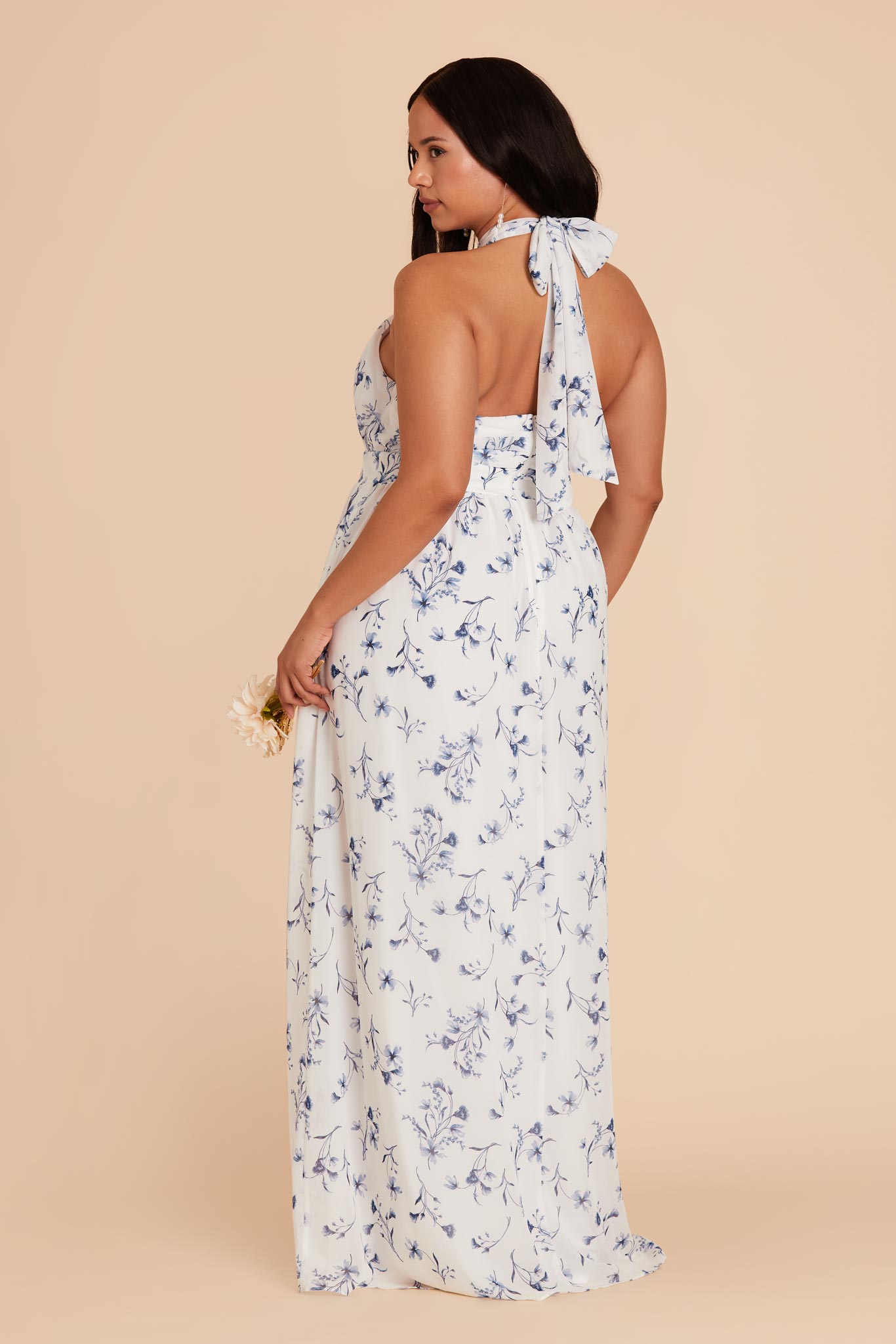 Chiffon Dress with Ruffled Trim & High Neckline | Joyce Blue Le Fleur