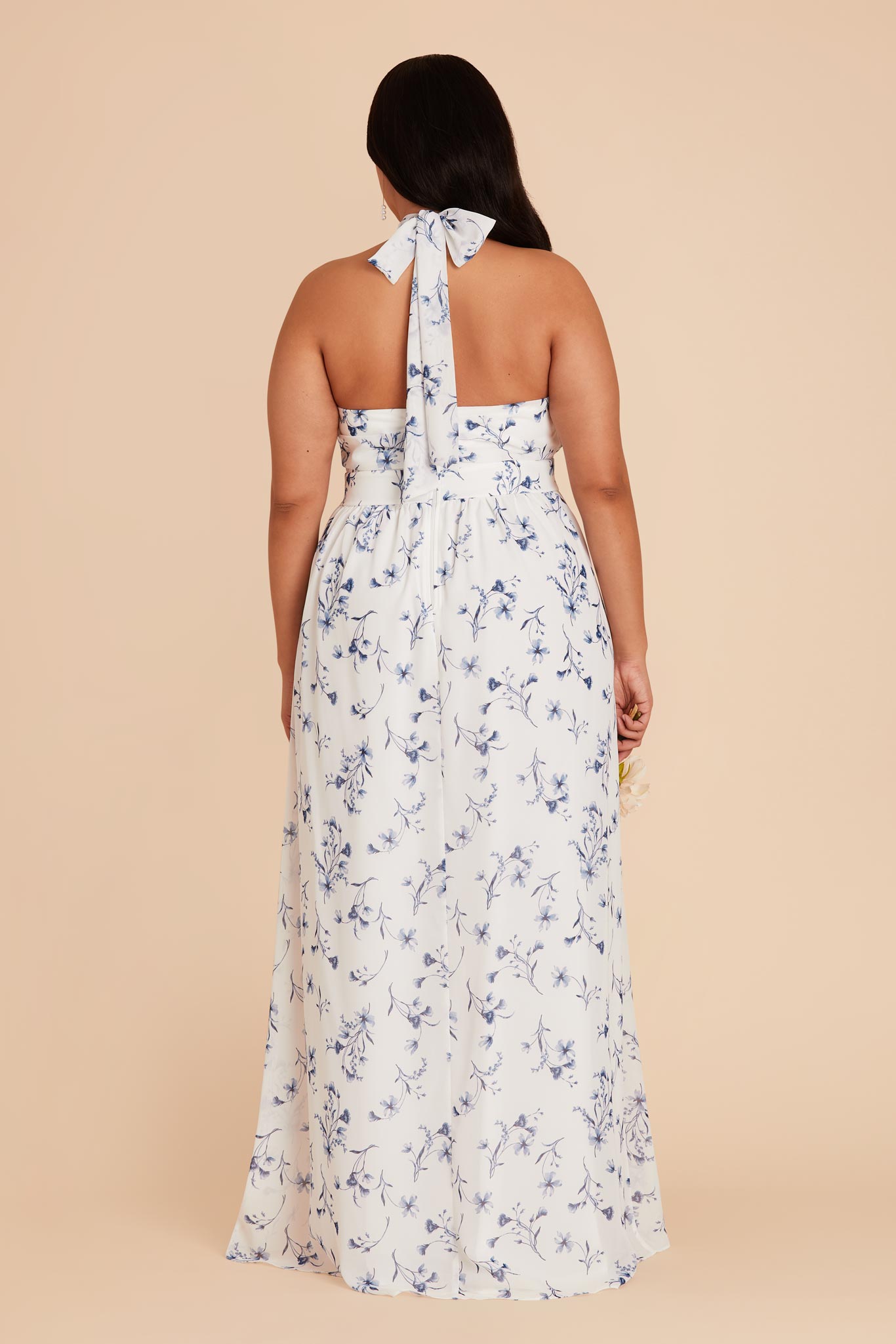 Chiffon Dress with Ruffled Trim & High Neckline | Joyce Blue Le Fleur