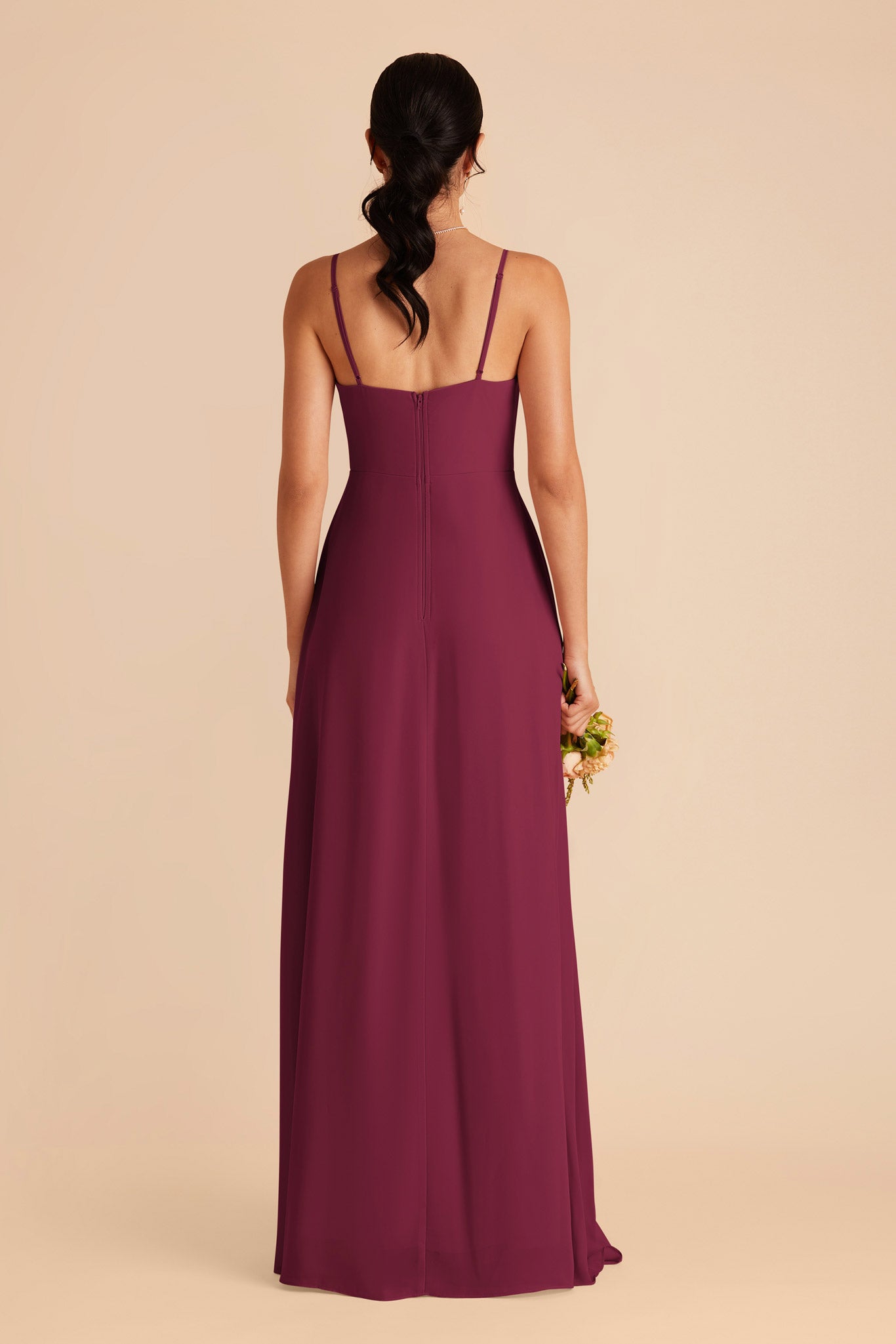 Chiffon Scoop Dress in Berry | Amy