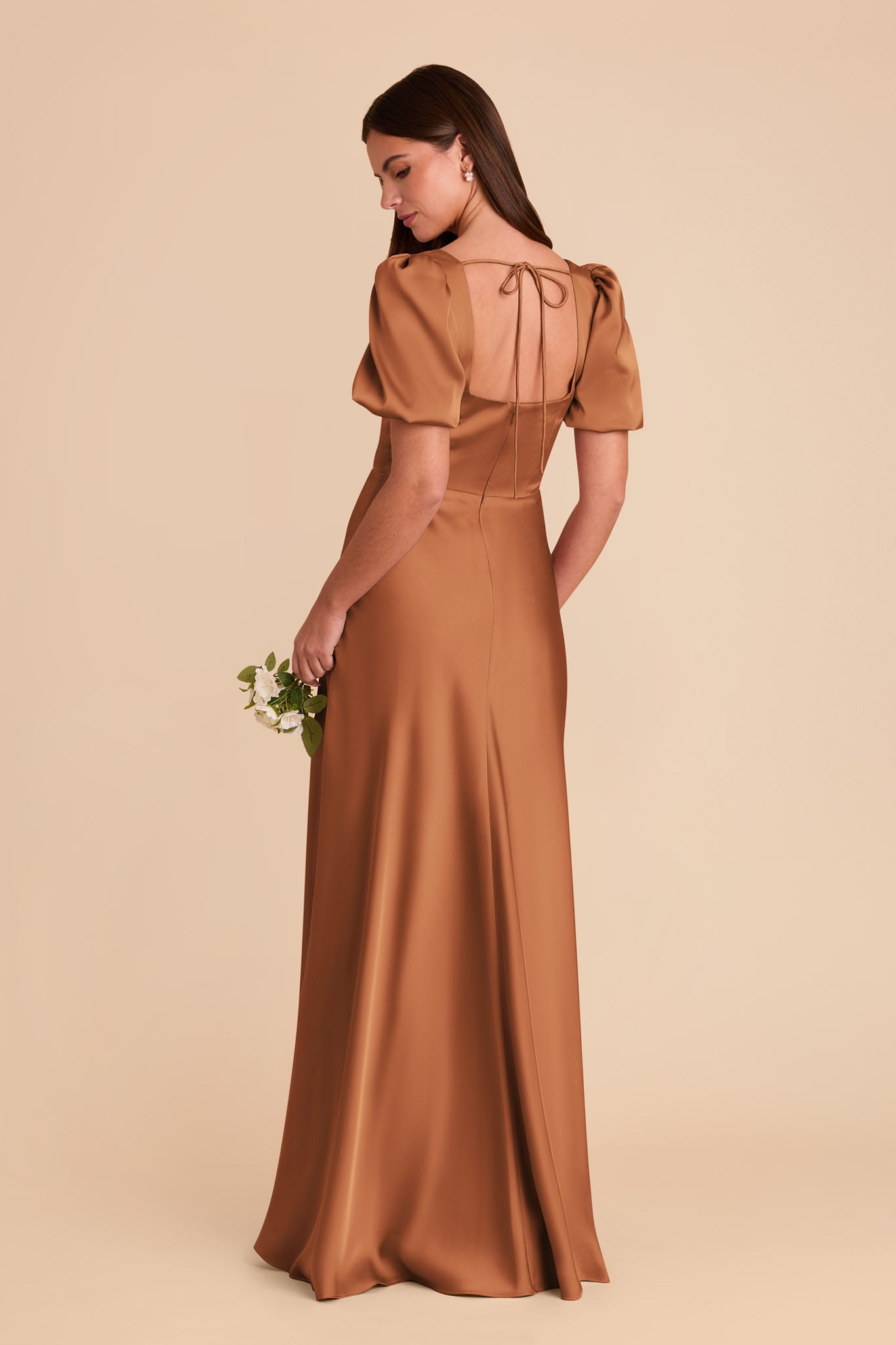 Matte Satin Dress with Square Neckline | Judy Rust