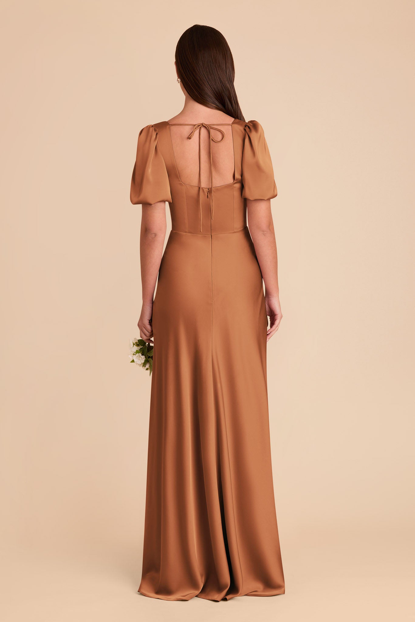 Matte Satin Dress with Square Neckline | Judy Rust