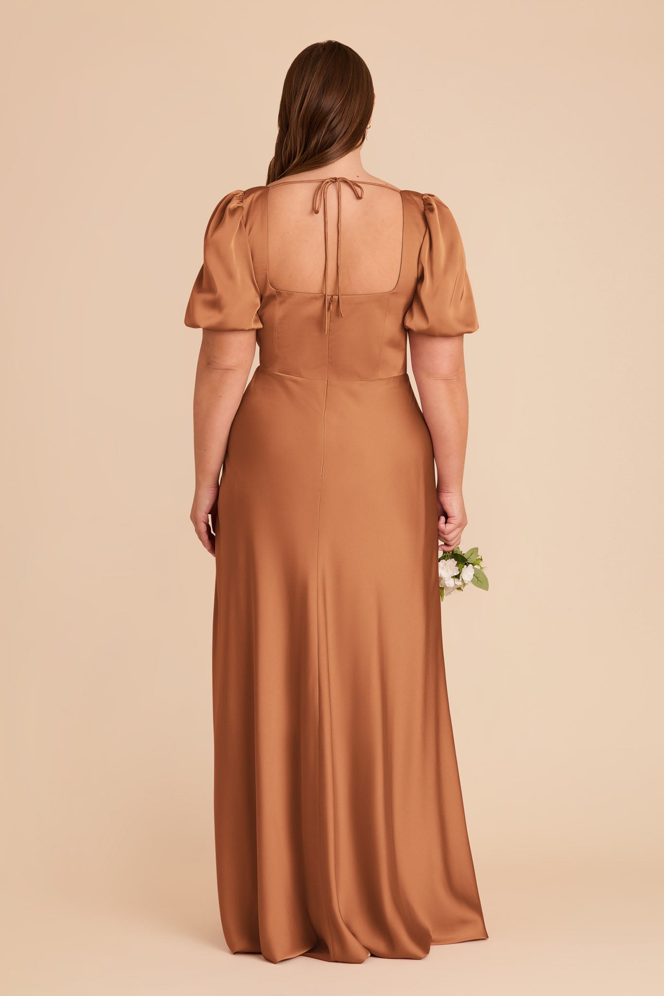 Matte Satin Dress with Square Neckline | Judy Rust