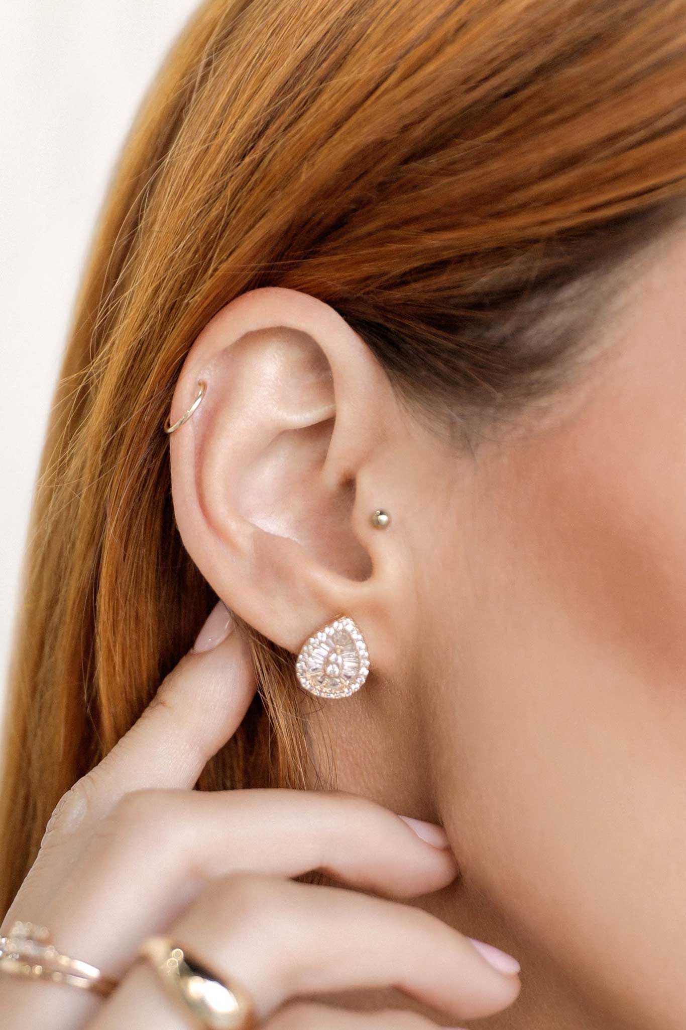 Crystal Stud Earrings for Women | Ettika Ibiza Clear