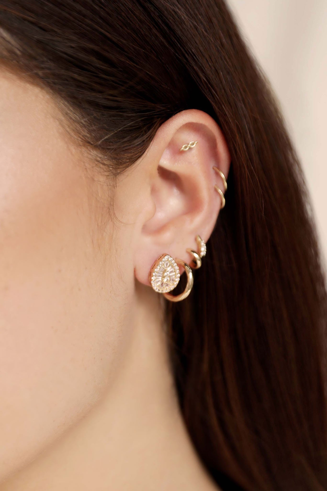 Crystal Stud Earrings for Women | Ettika Ibiza Clear