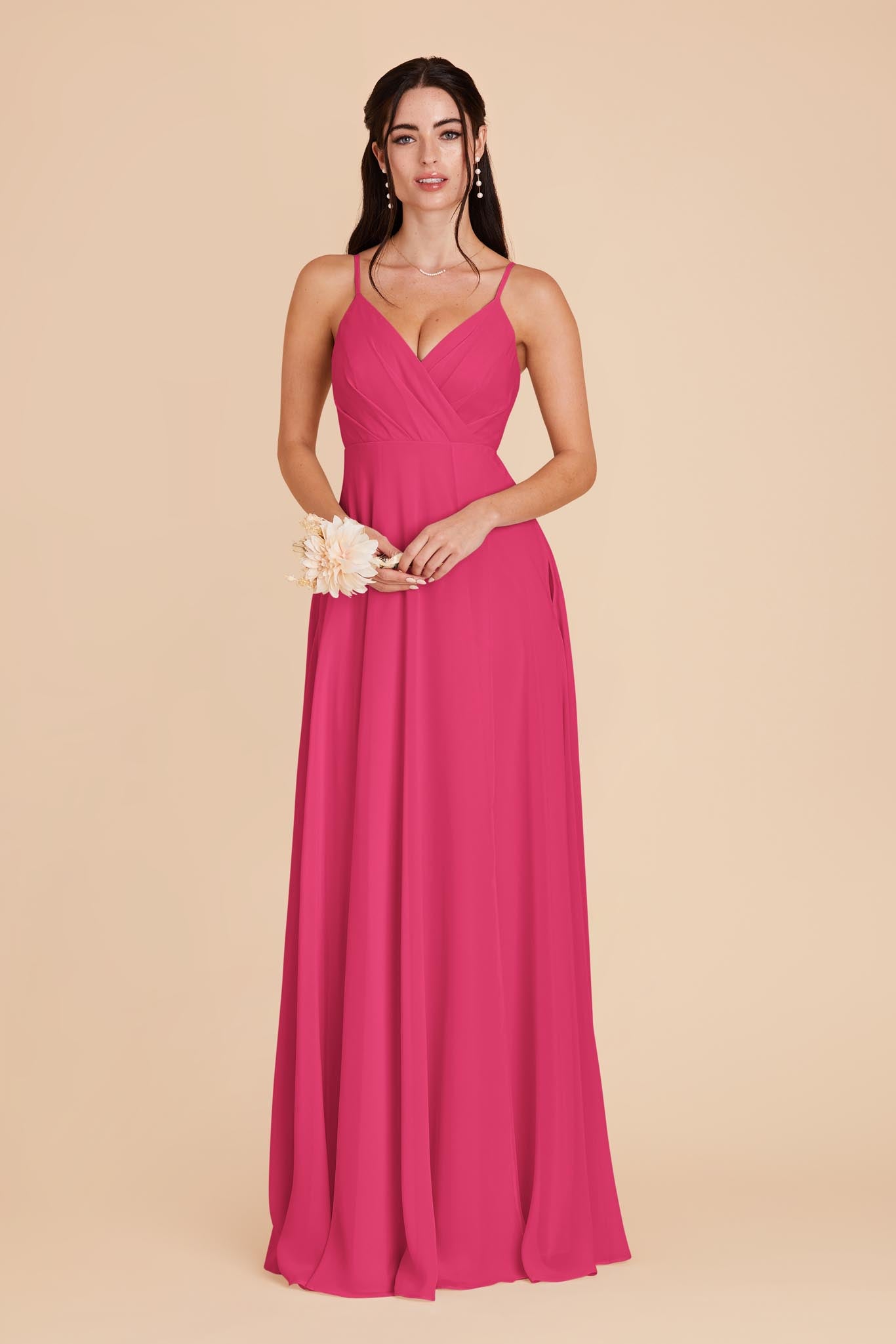 Floowy Fuchsia Bridesmaid Dress with Swooping Skirt | Kaia Dress