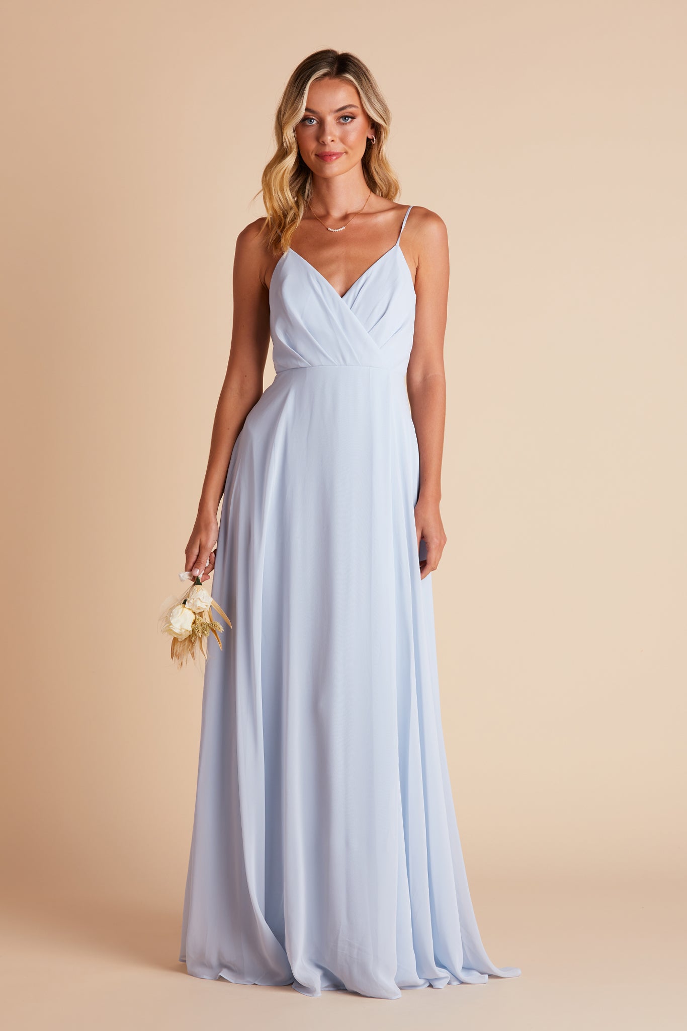 Floowy Bridesmaid Dress with Swooping Skirt | Kaia Dress Ice Blue
