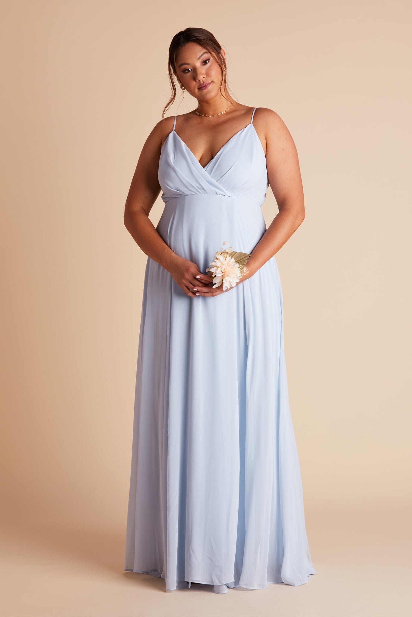 Floowy Bridesmaid Dress with Swooping Skirt | Kaia Dress Ice Blue