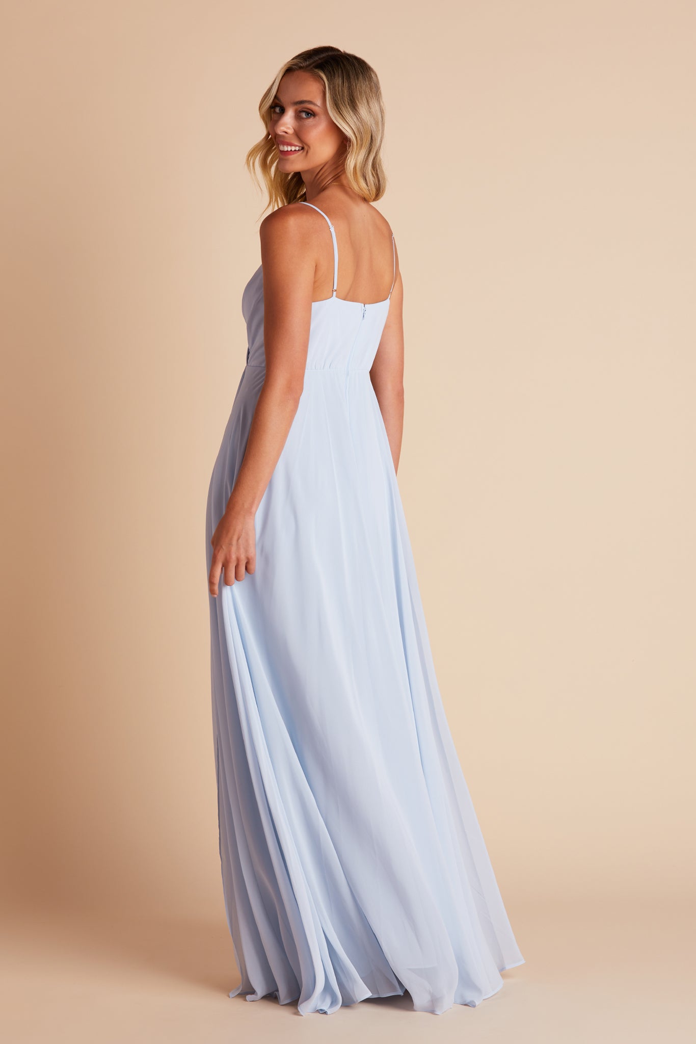 Floowy Bridesmaid Dress with Swooping Skirt | Kaia Dress Ice Blue